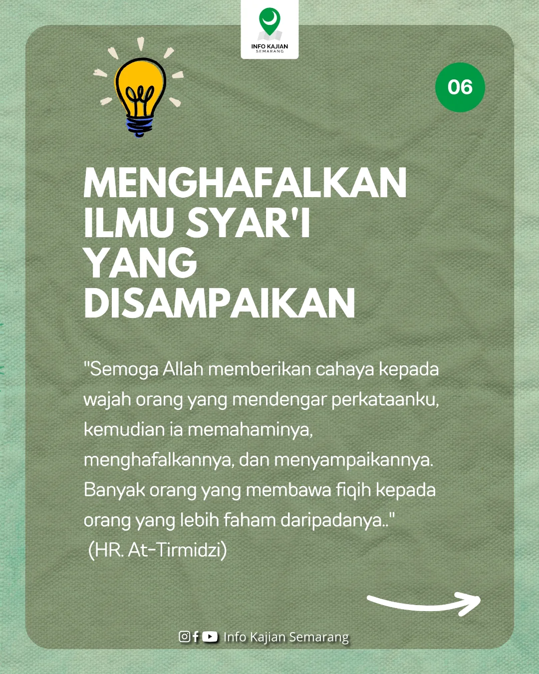 Menghafalkan Ilmu Syari' Yang Disampaikan