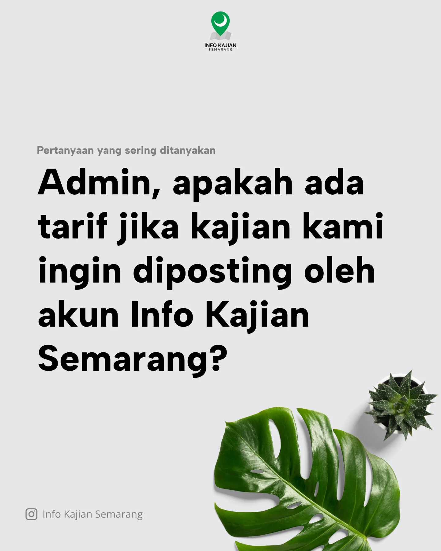 Tarif posting kajian di Info Kajian Semarang