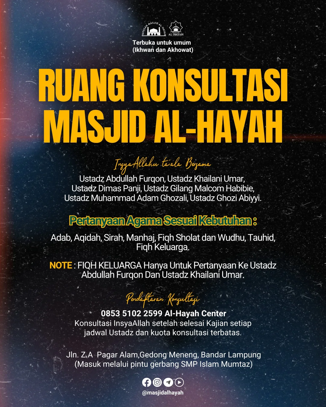 Ruang Konsultasi Masjid Al-Hayah