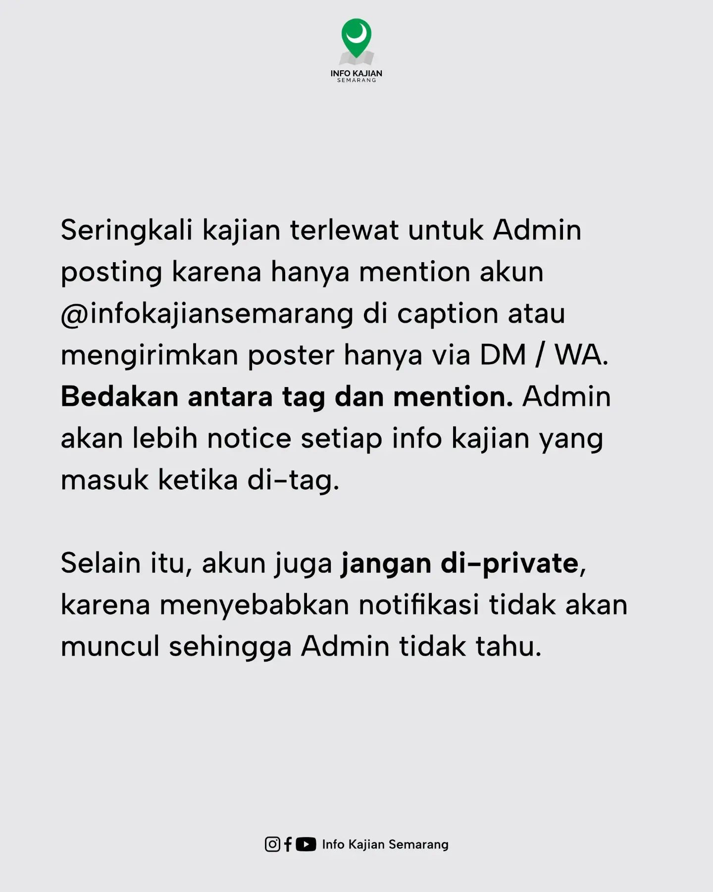 Pedoman posting kajian untuk admin