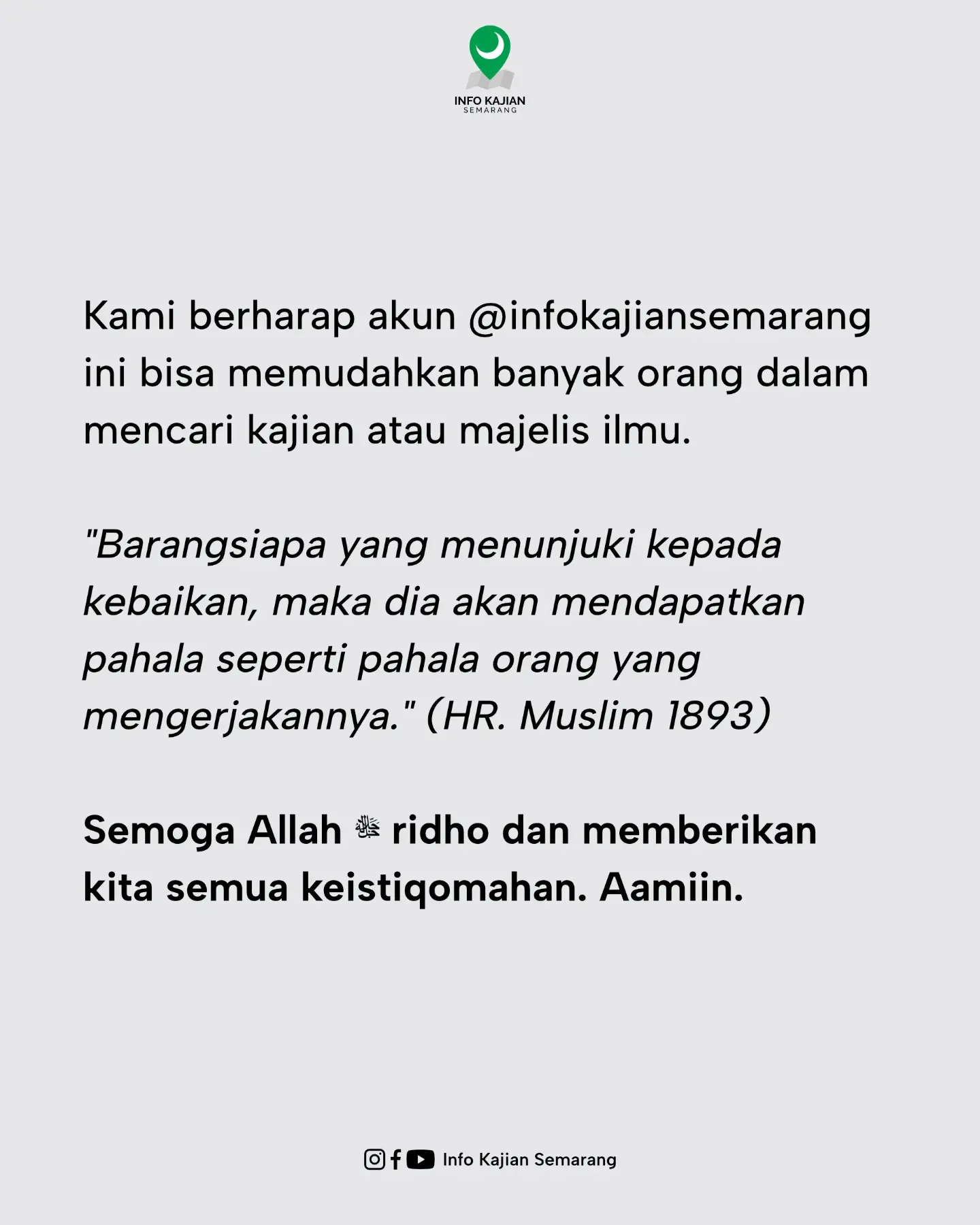 Promosi akun Info Kajian Semarang