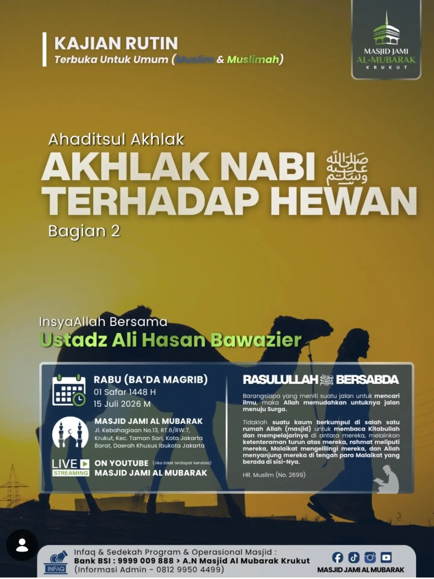 Akhlak Nabi ﷺ Terhadap Hewan Bagian 2
