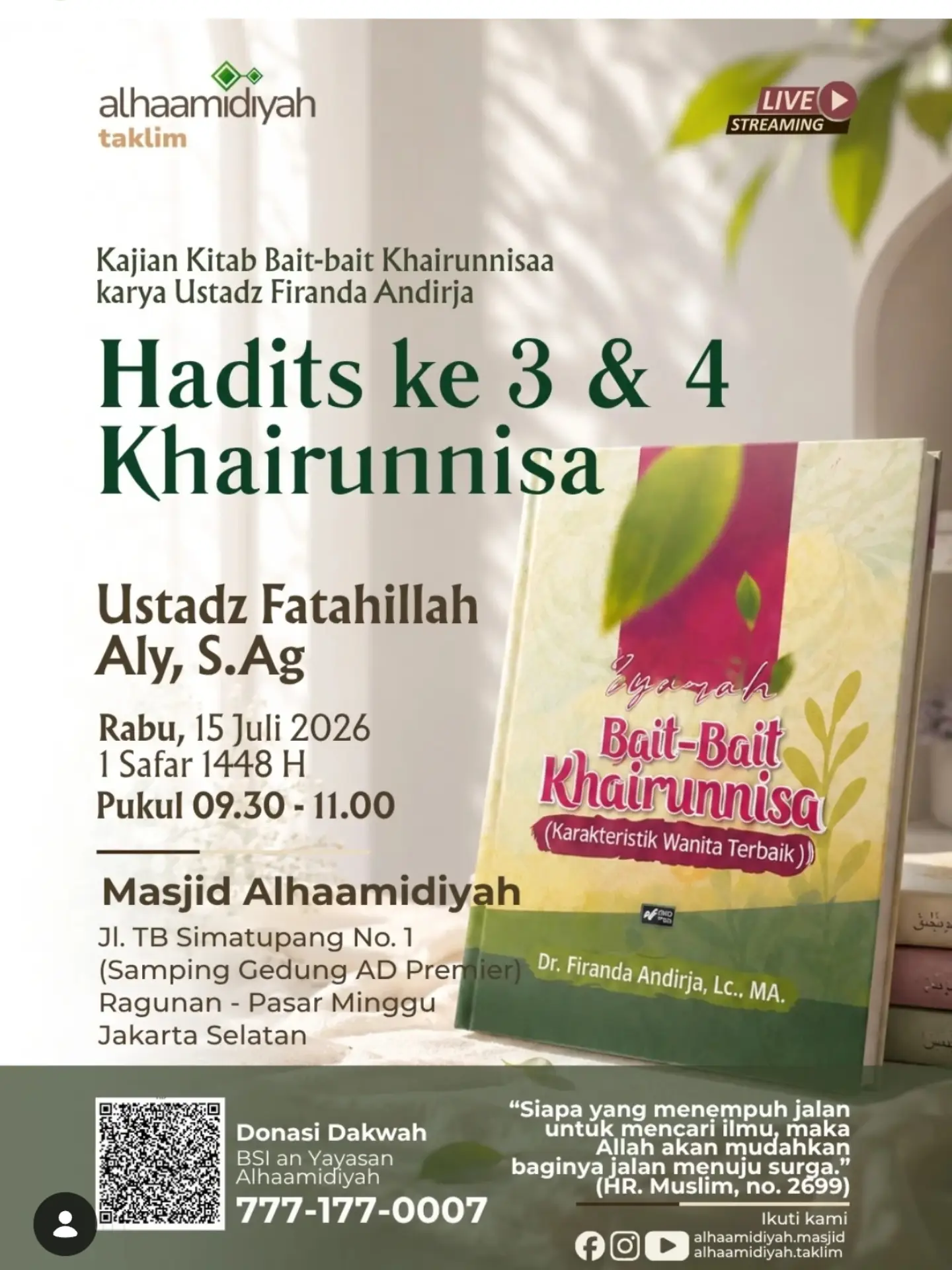Hadits ke 3 & 4 Khairunnisa