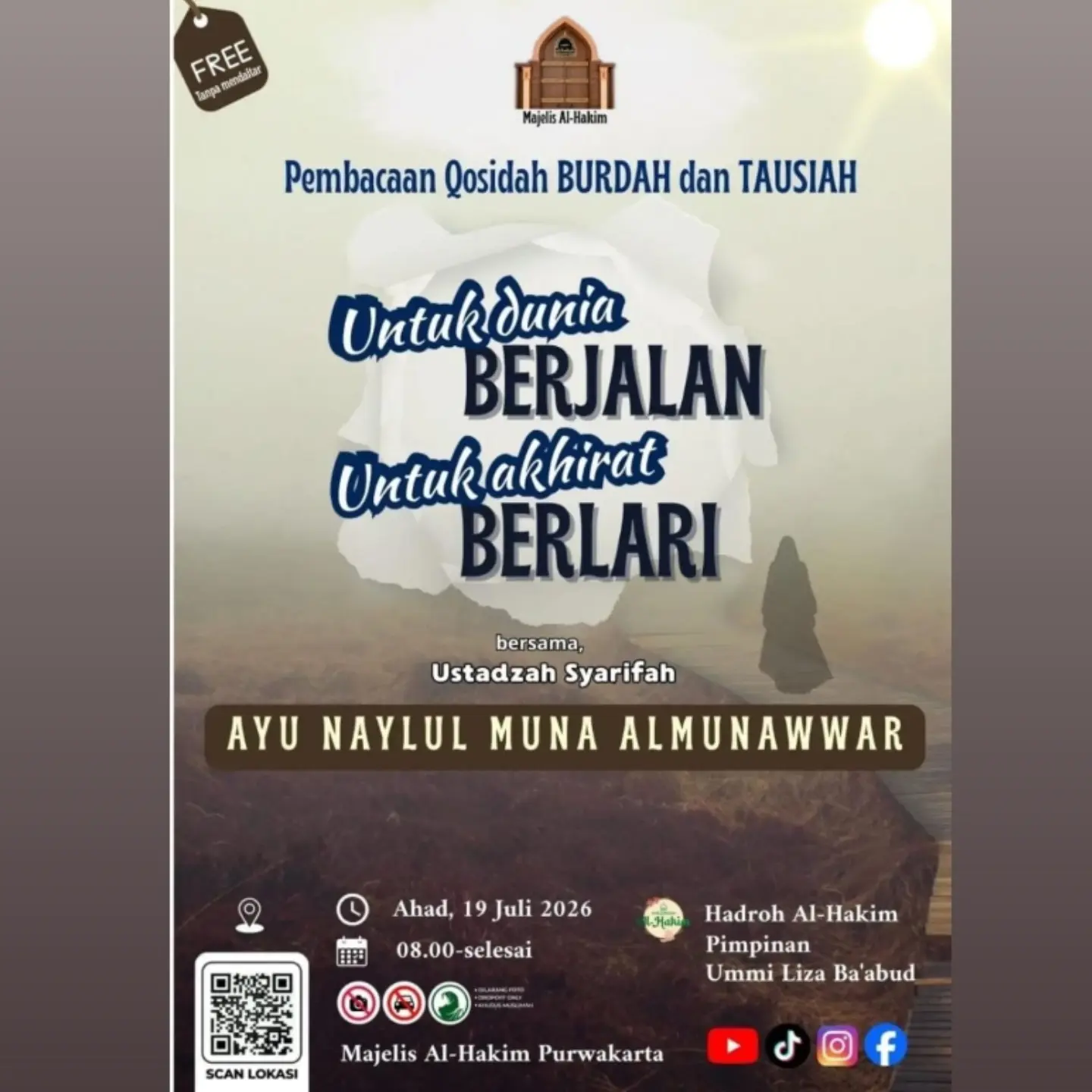 Untuk dunia BERJALAN Untuk akhirat BERLARI