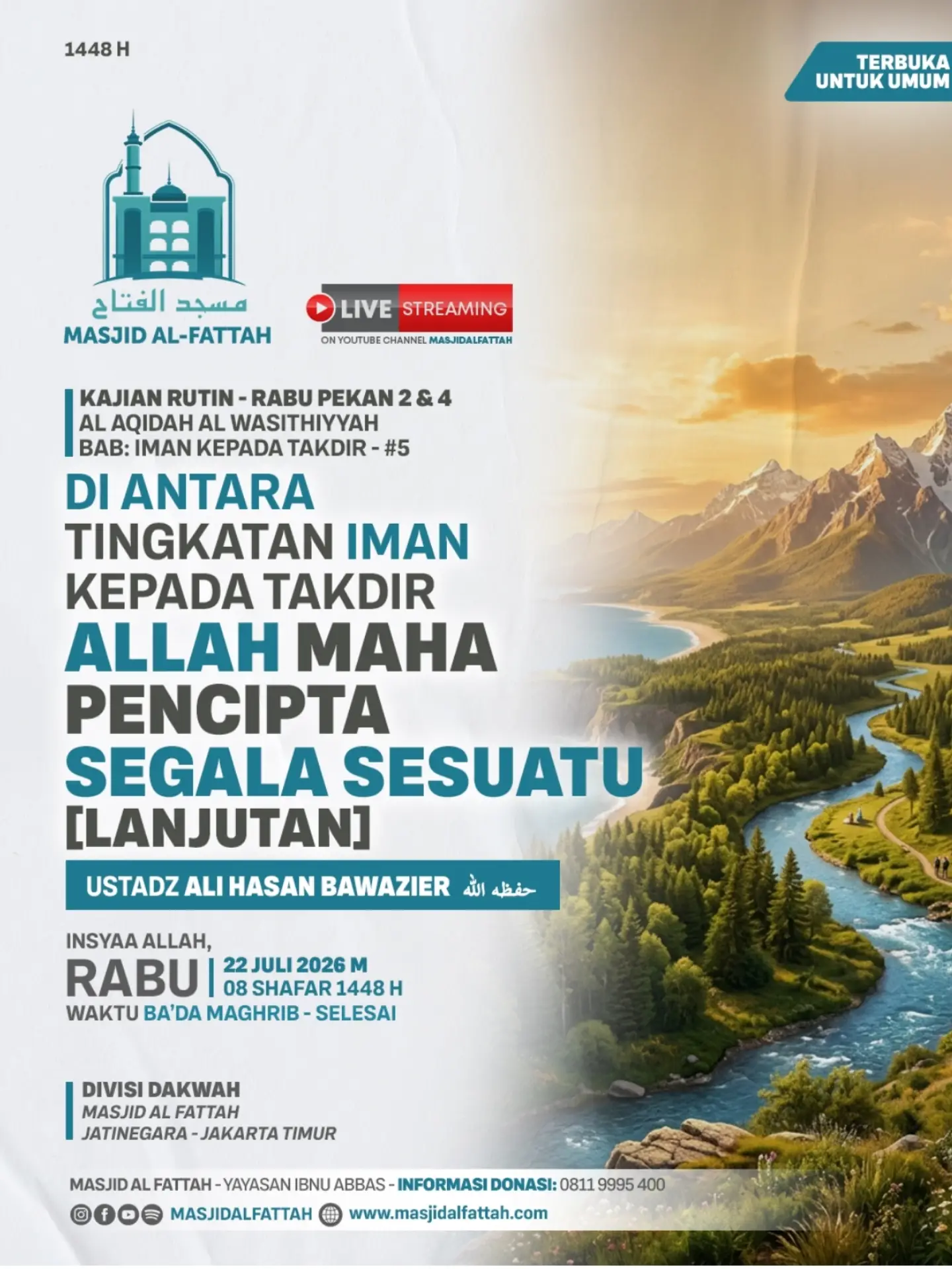 DI ANTARA TINGKATAN IMAN KEPADA TAKDIR ALLAH MAHA PENCIPTA SEGALA SESUATU [LANJUTAN]