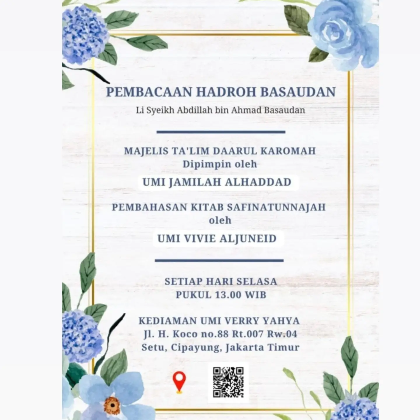 Pembacaan Hadroh Basaudan dan Pembahasan Kitab Safinatunnajah