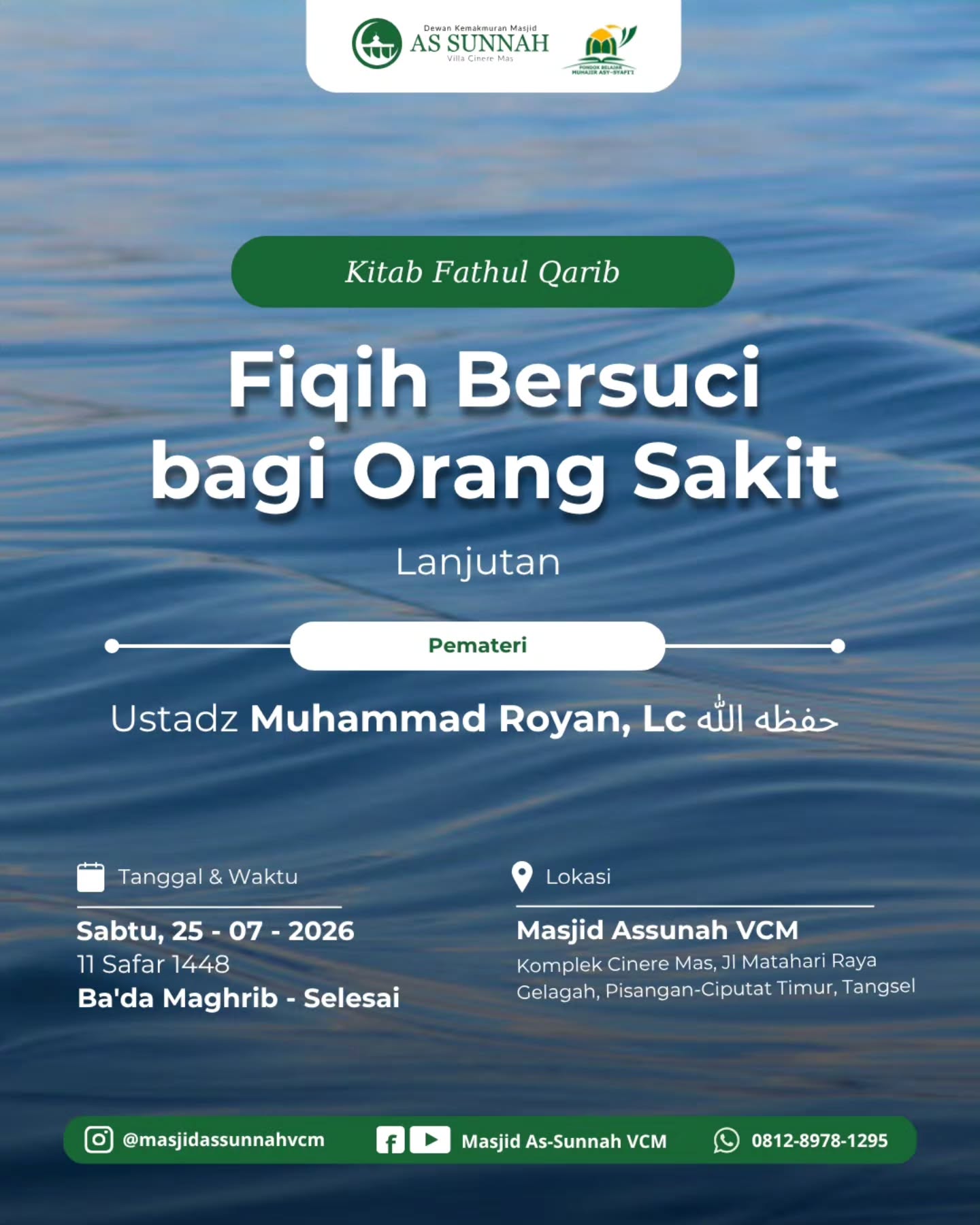 Fiqih Bersuci bagi Orang Sakit (lanjutan)
