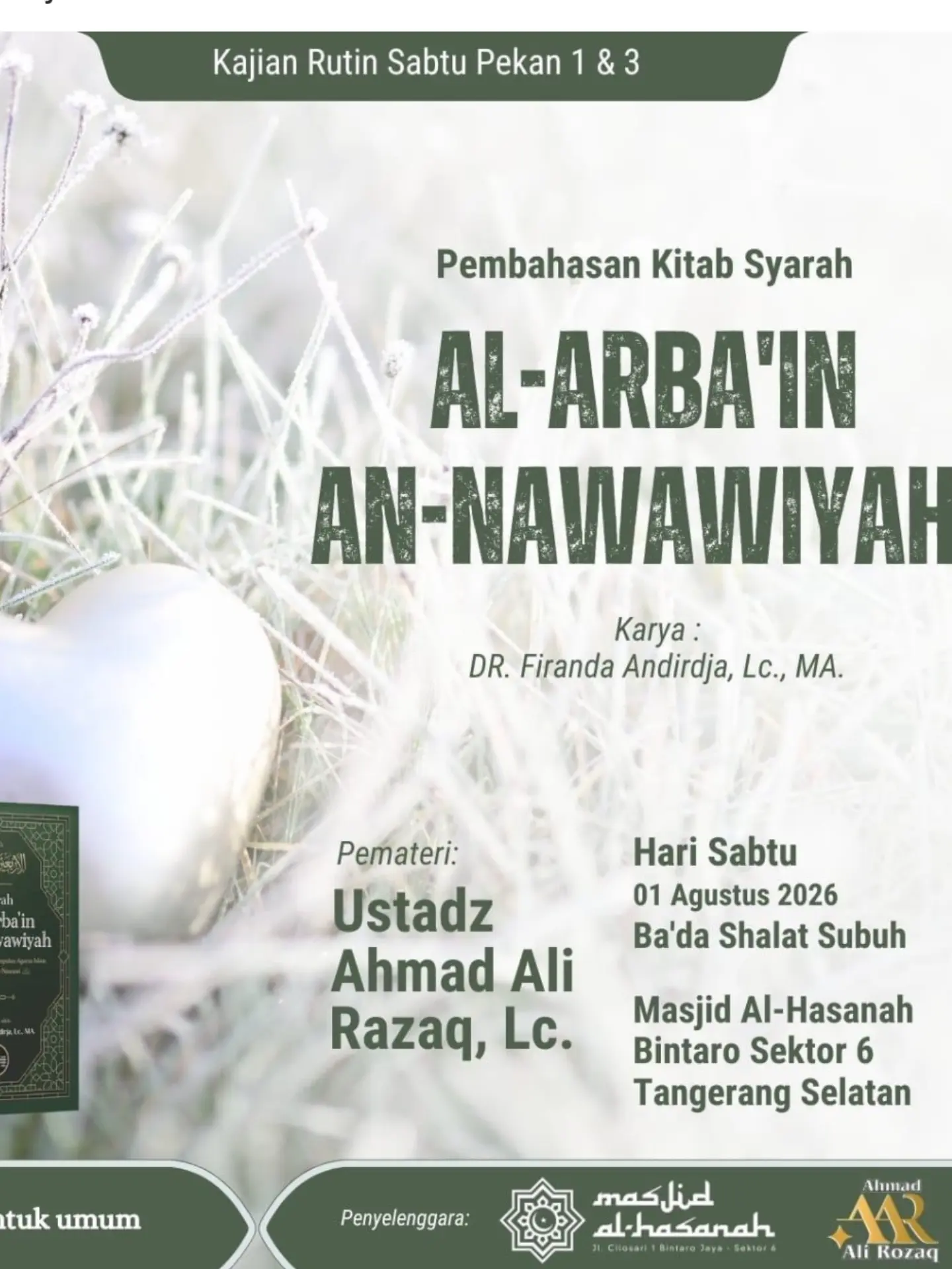 Pembahasan Kitab Syarah Al-Arba'in An-Nawawiyah