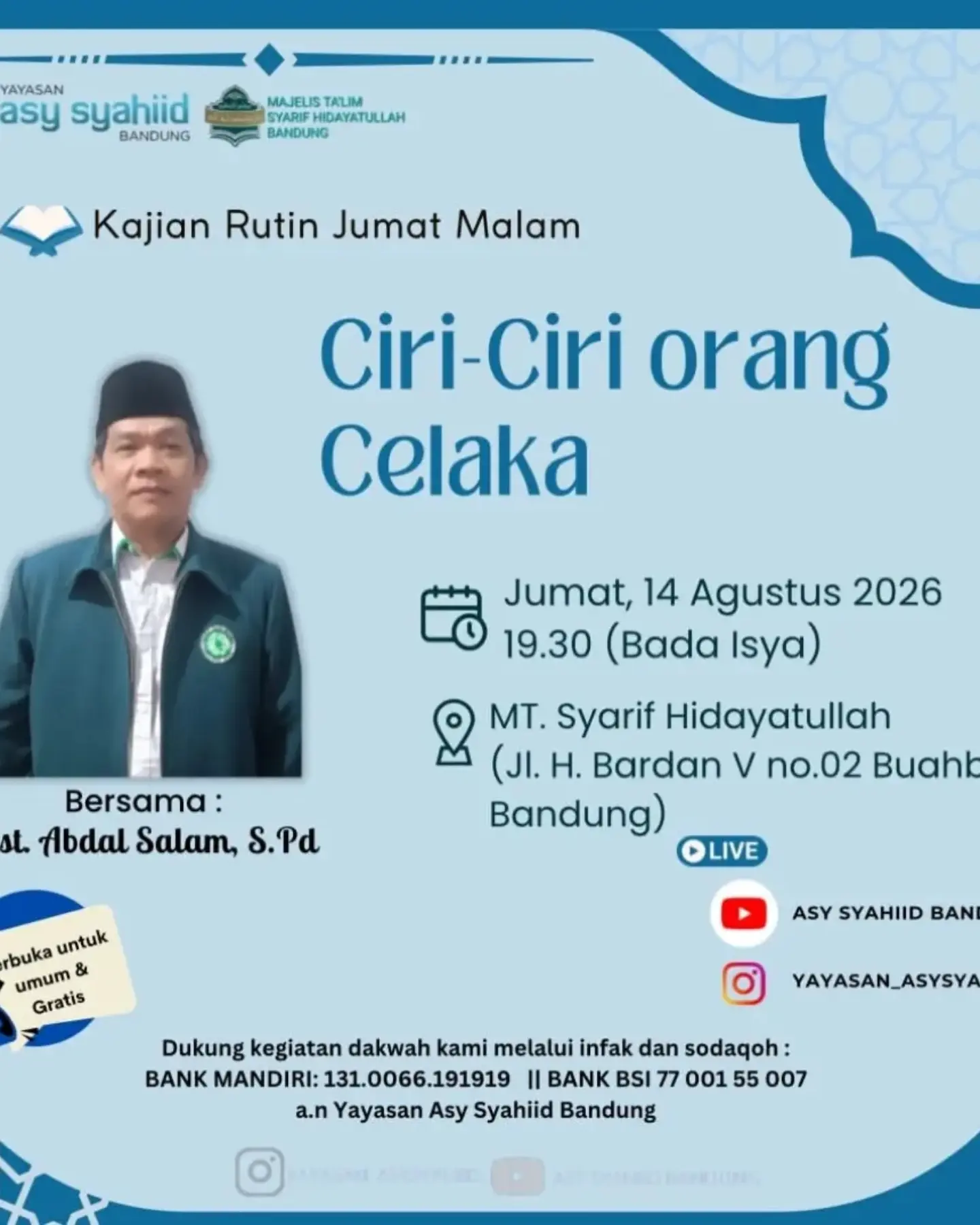 Ciri-Ciri orang Celaka