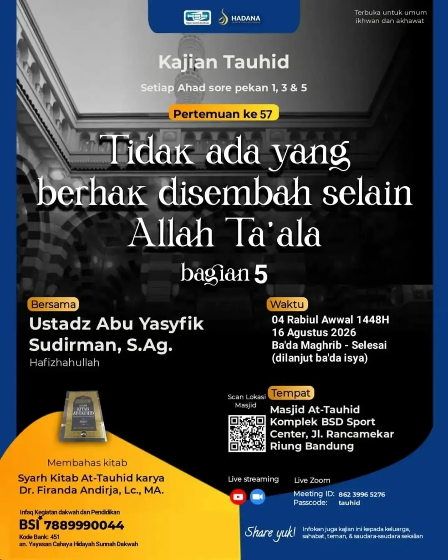 Kajian Tauhid: Tidak ada yang berhak disembah selain Allah Ta'ala