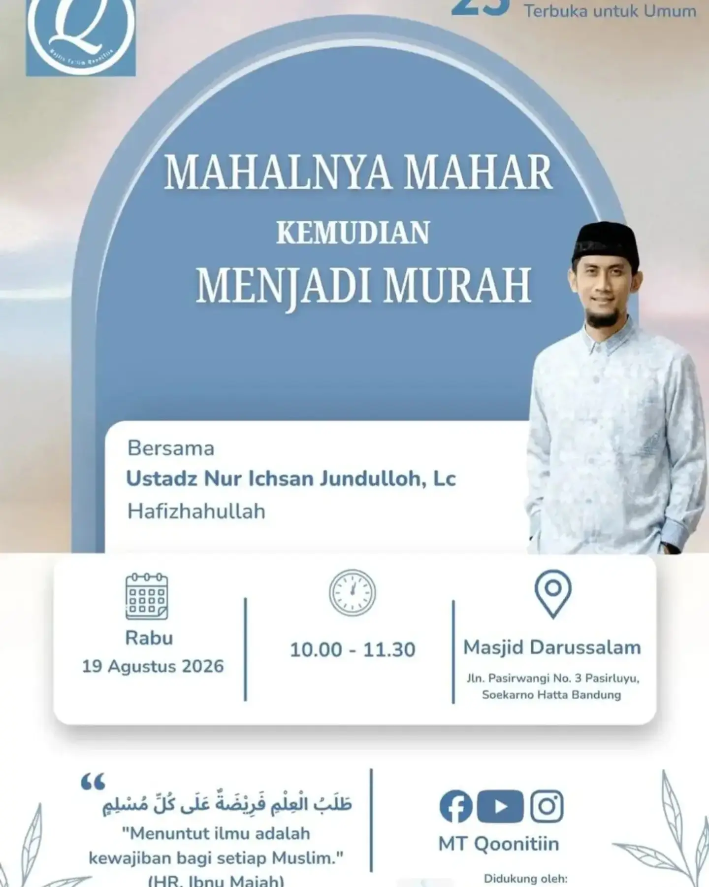 MAHALNYA MAHAR KEMUDIAN MENJADI MURAH