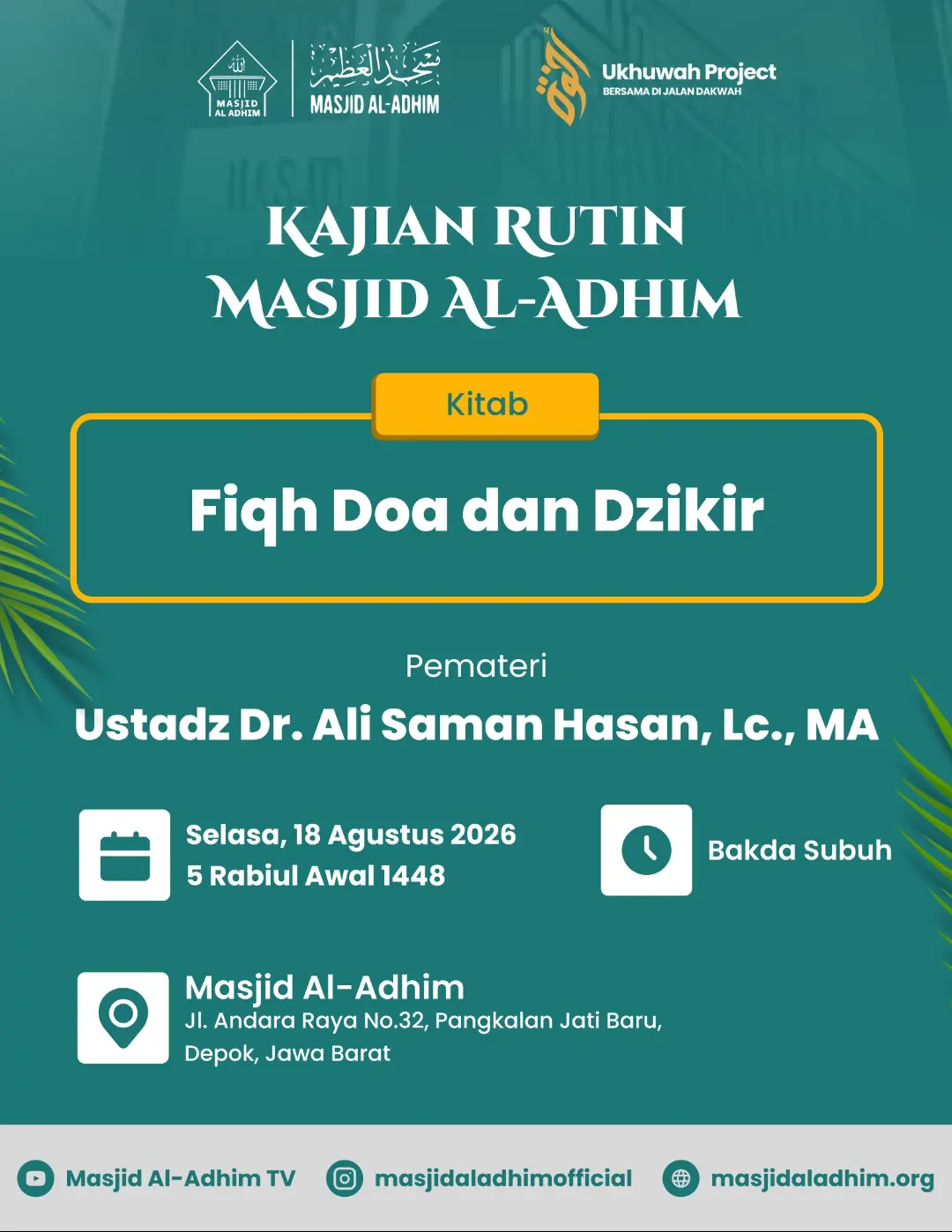 Kajian Rutin Masjid Al-Adhim