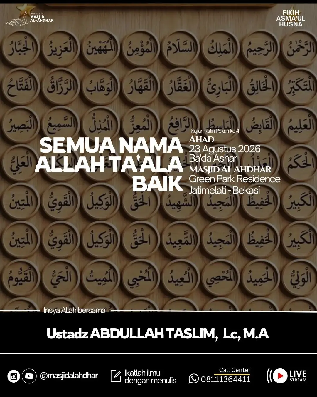 SEMUA NAMA ALLAH TA'ALA BAIK