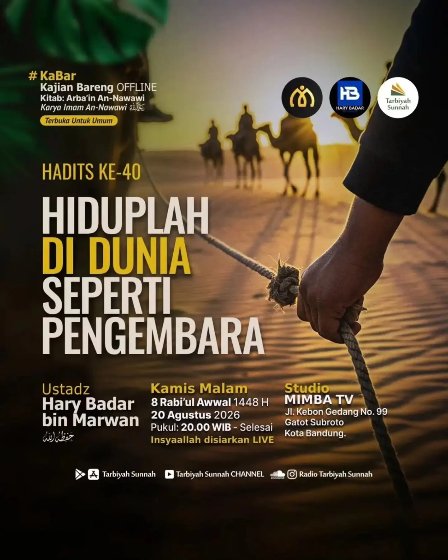 HIDUPLAH DI DUNIA SEPERTI PENGEMBARA