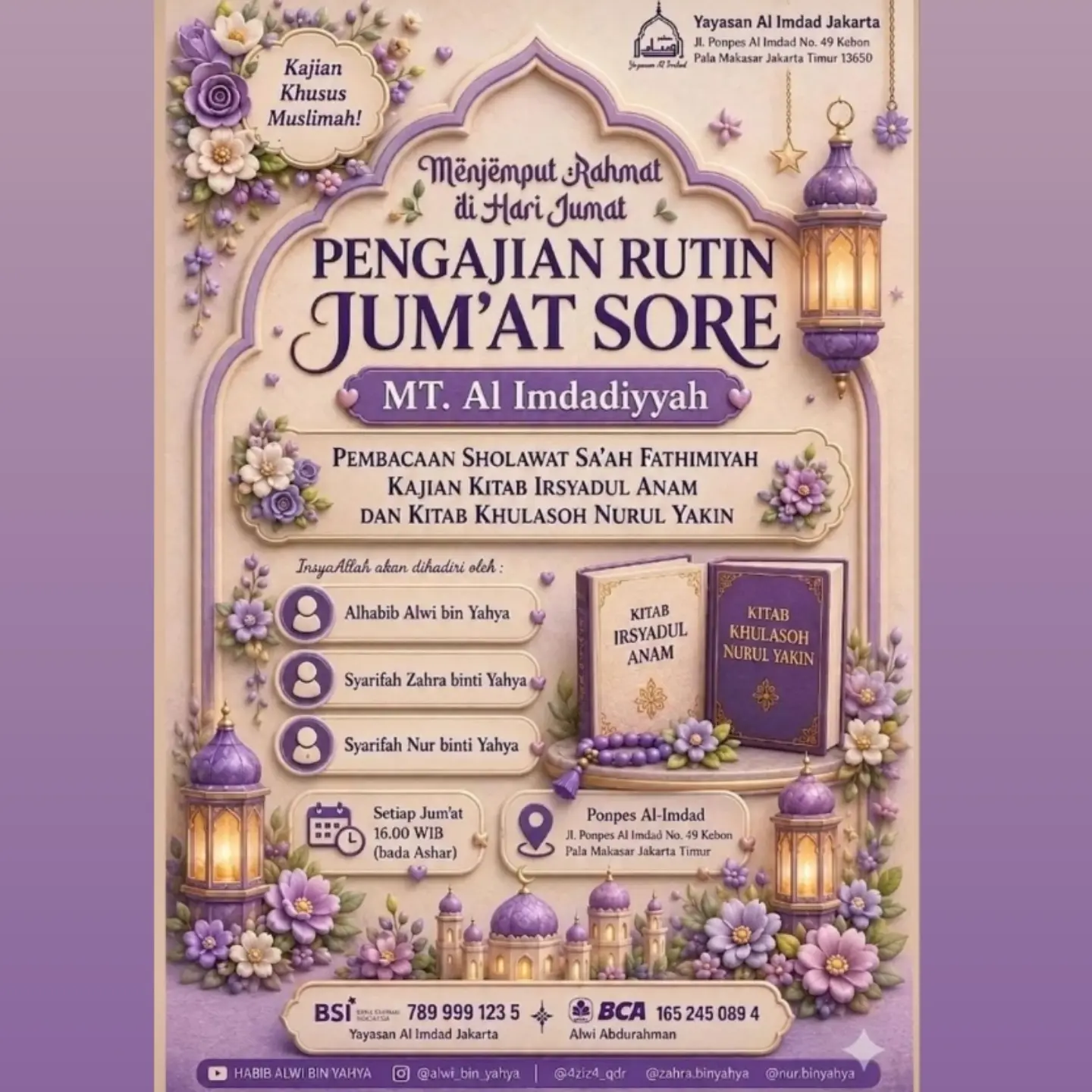 Pengajian Rutin Jumat Sore MT. Al Imdadiyyah