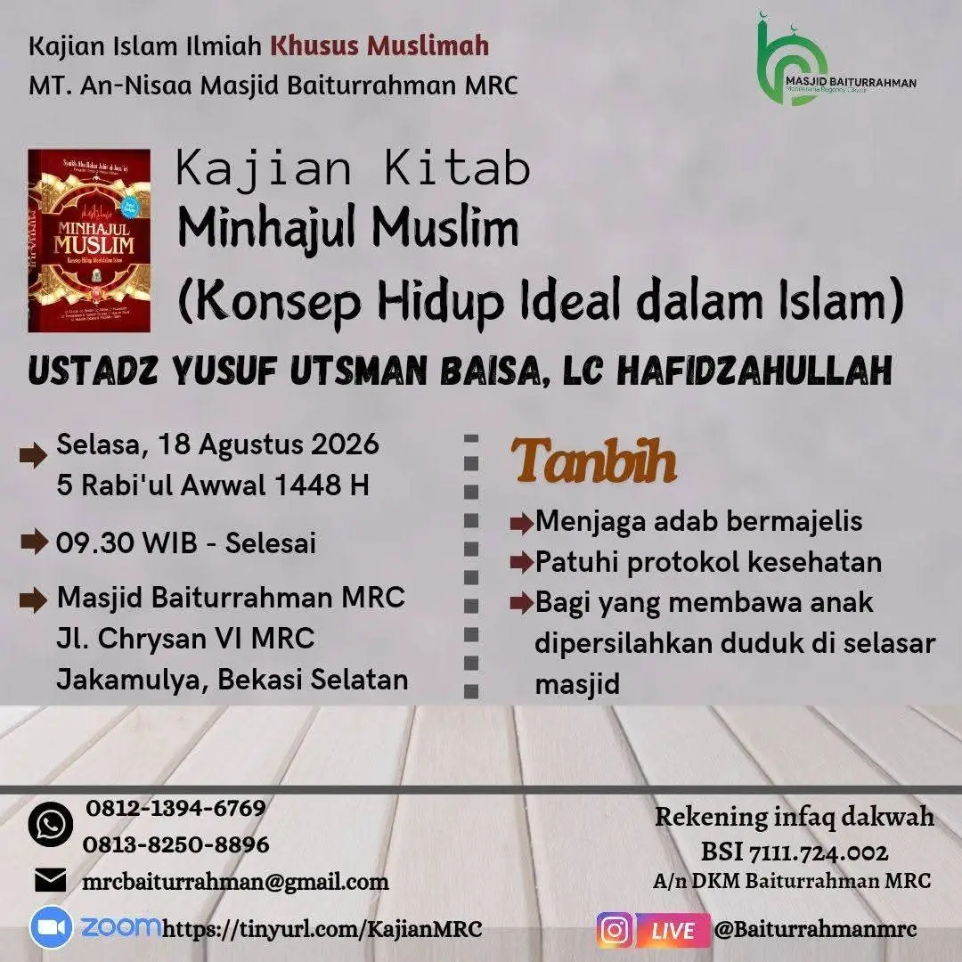 Kajian Kitab Minhajul Muslim (Konsep Hidup Ideal dalam Islam)