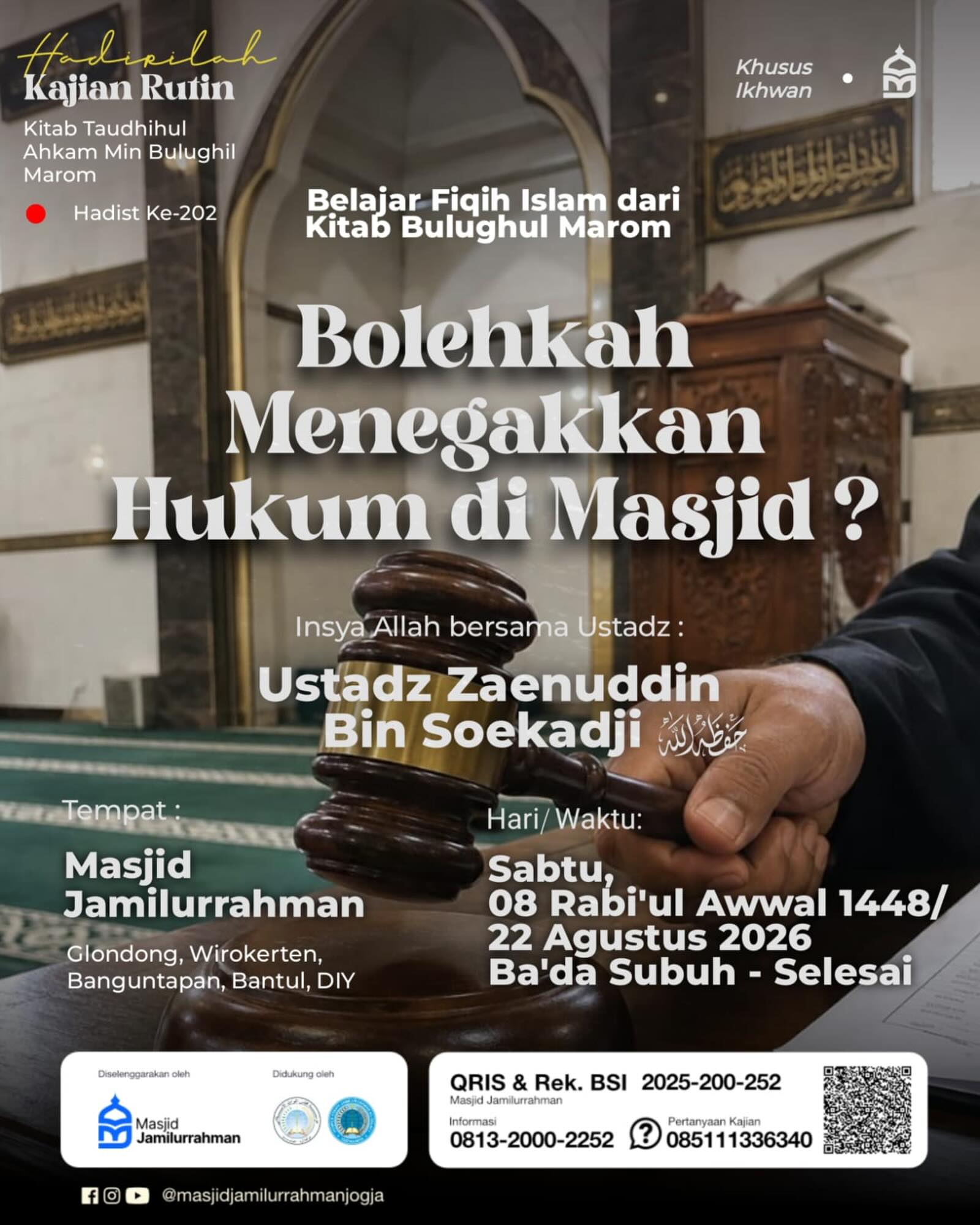 Bolehkah Menegakkan Hukum di Masjid?