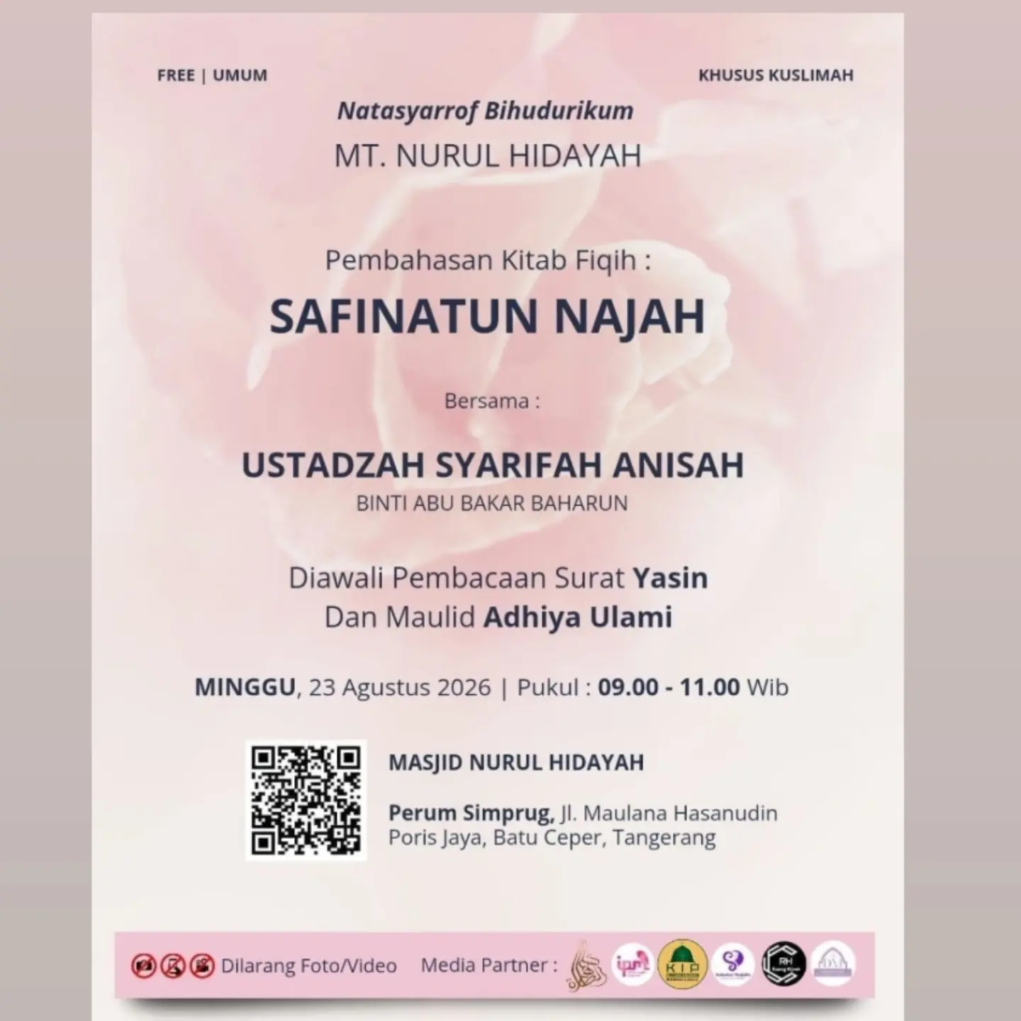 Kajian Muslimah: Pembahasan Kitab Fiqih Safinatun Najah