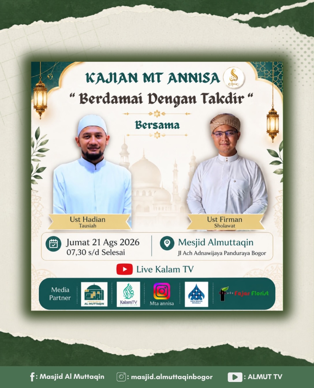 BERDAMAI DENGAN TAKDIR