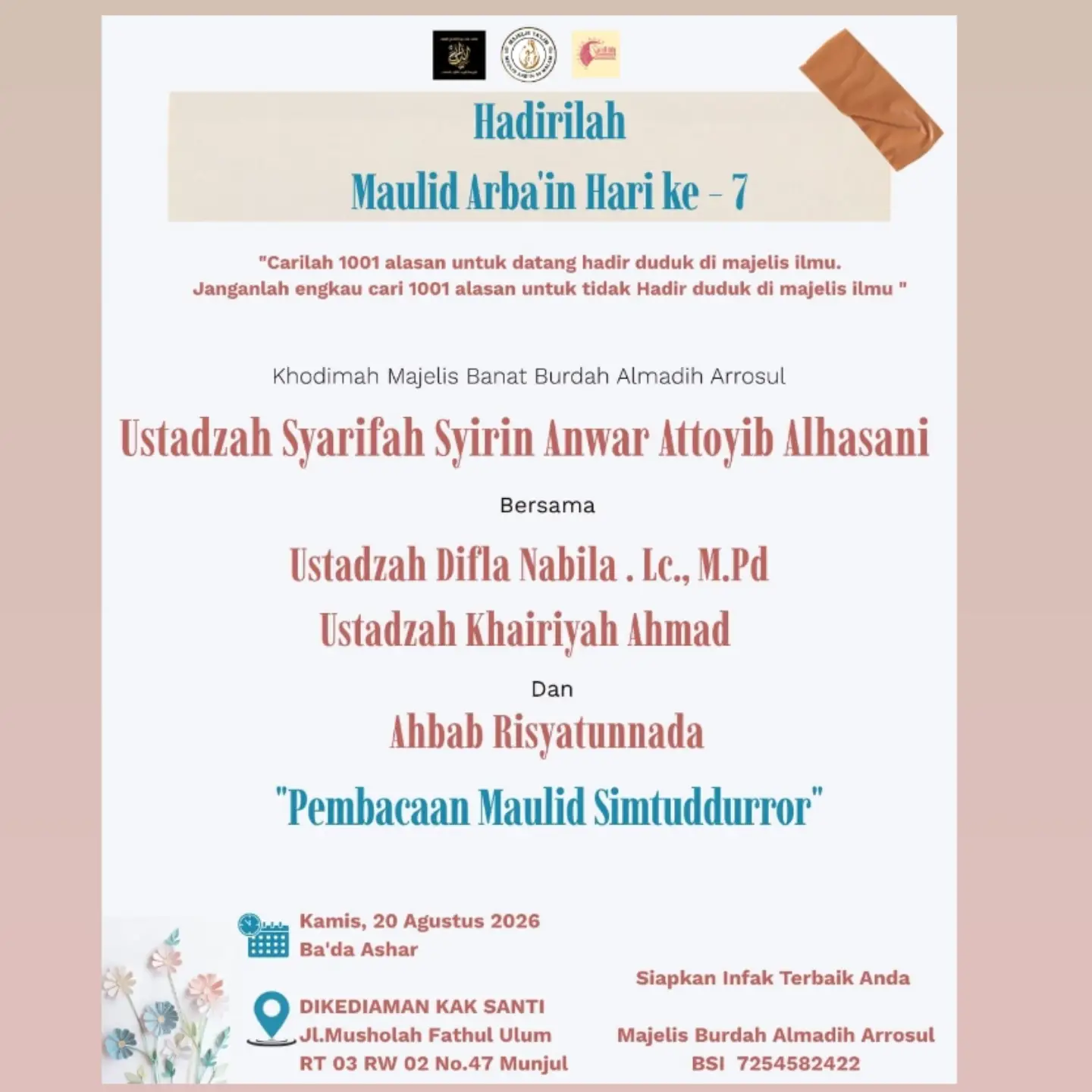 Hadirilah Maulid Arba'in Hari ke-7