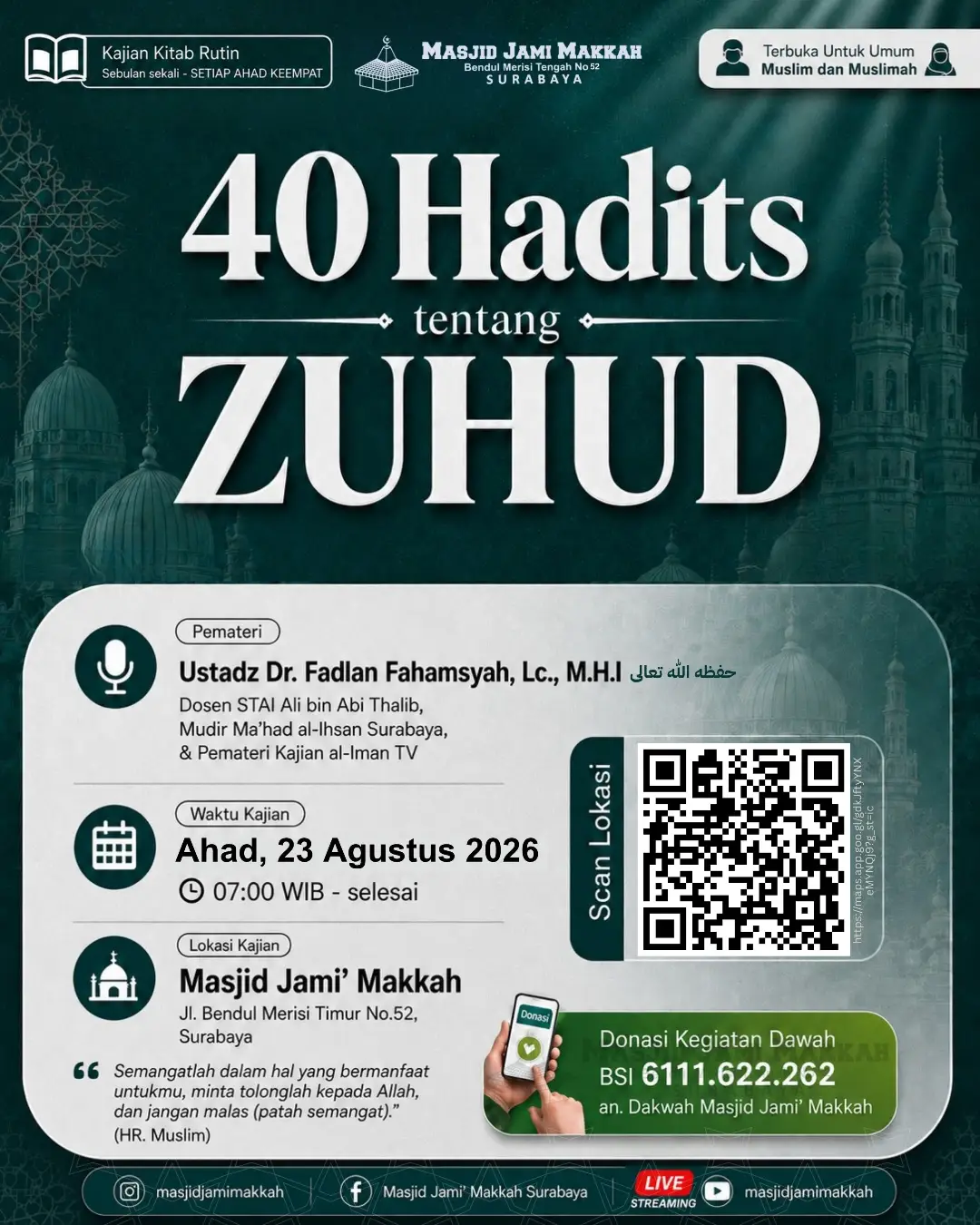 40 Hadits tentang Zuhud