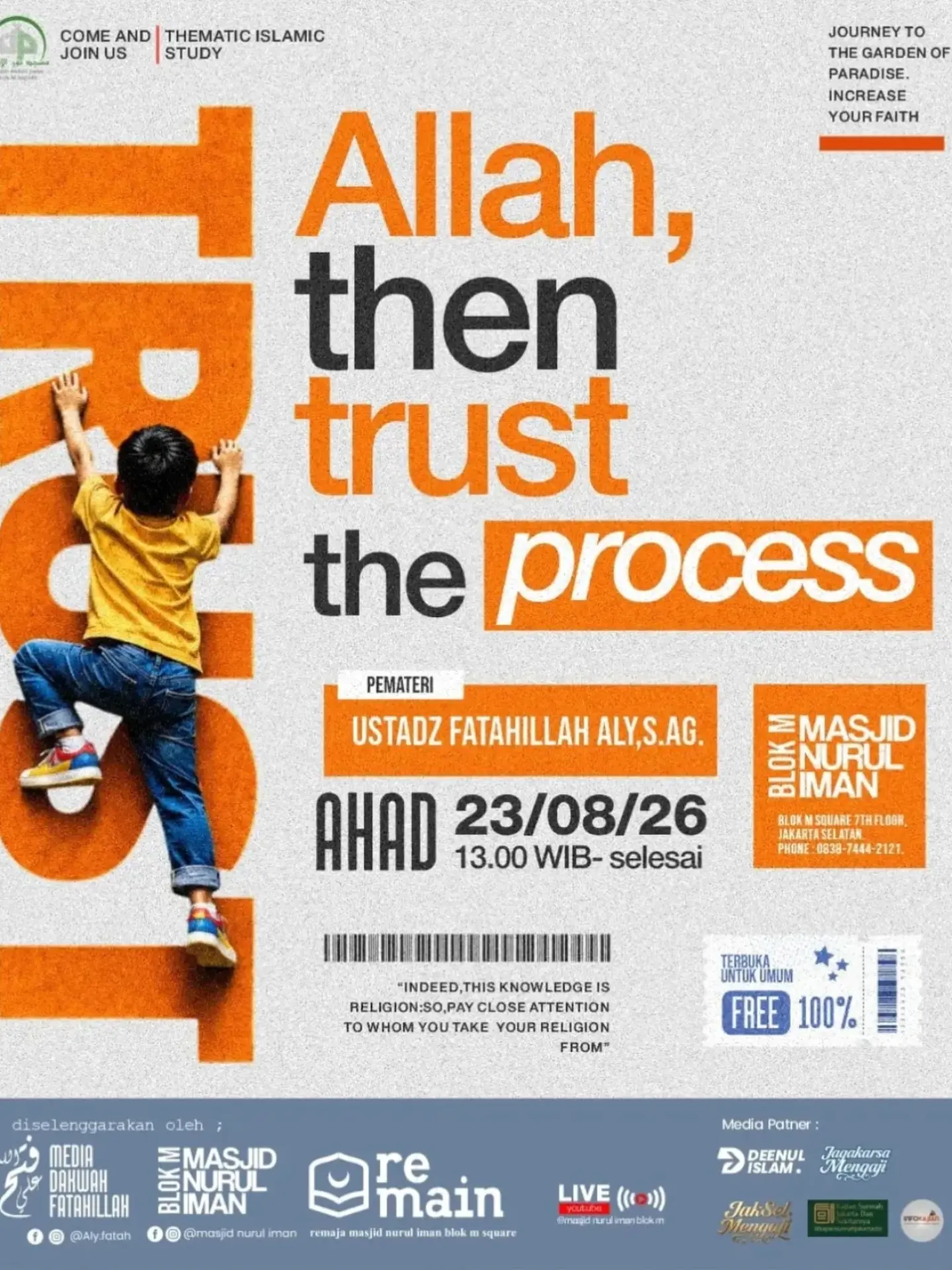 Allah, lalu percaya pada proses