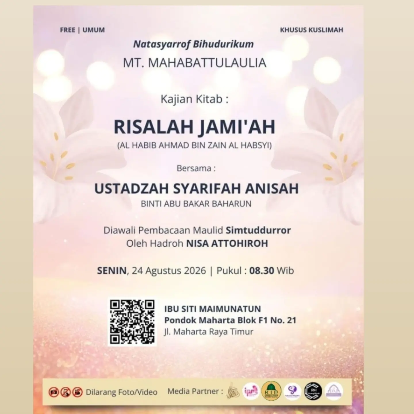 Kajian Kitab: Risalah Jamiah (Al Habib Ahmad bin Zain Al Habsyi)
