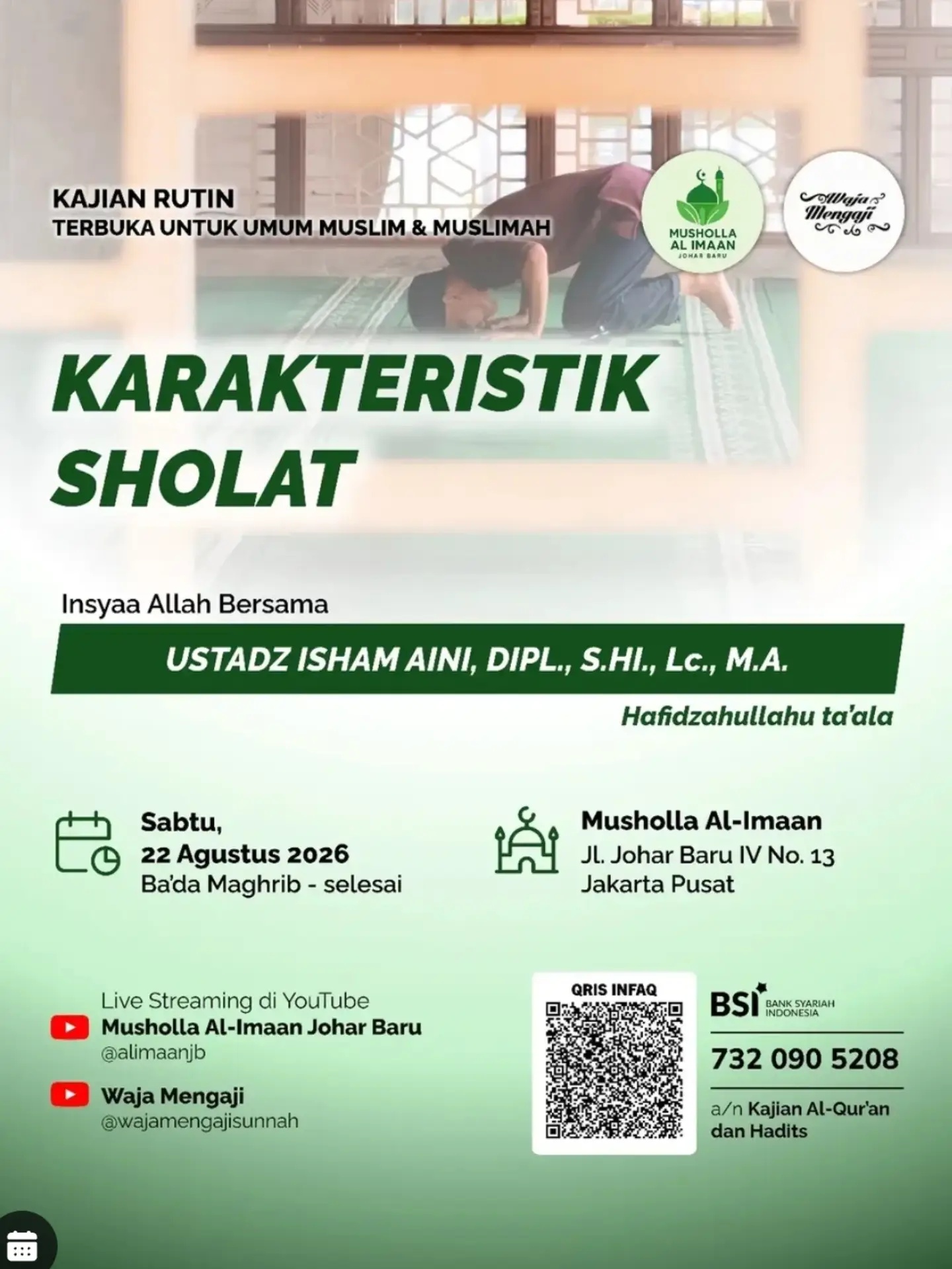 KARAKTERISTIK SHOLAT