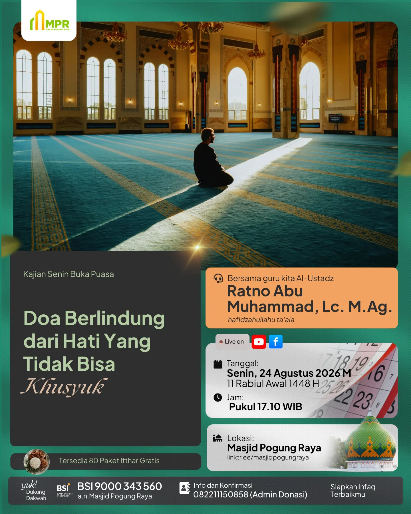 Doa Berlindung dari Hati Yang Tidak Bisa Khusyuk