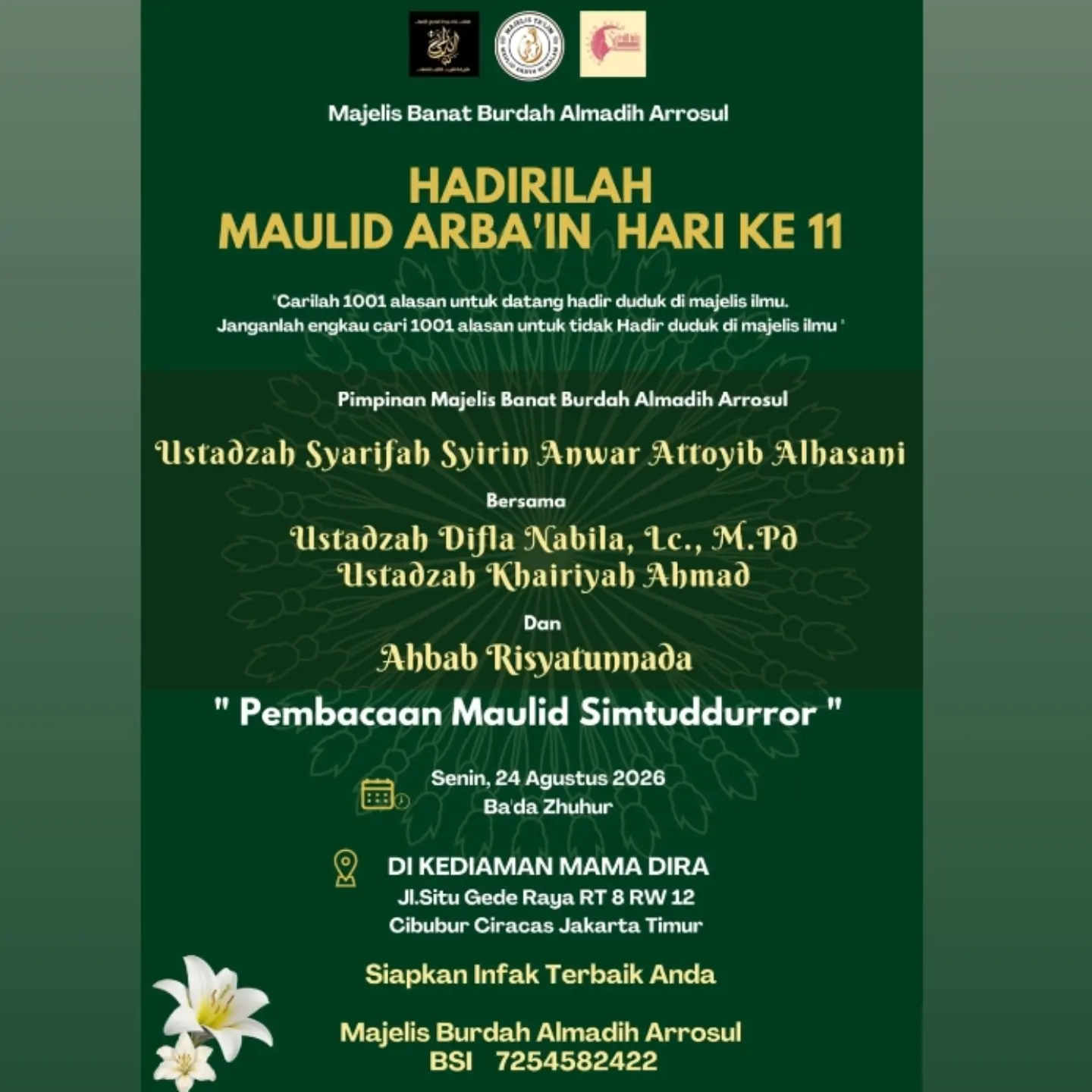 HADIRILAH MAULID ARBA'IN HARI KE 11