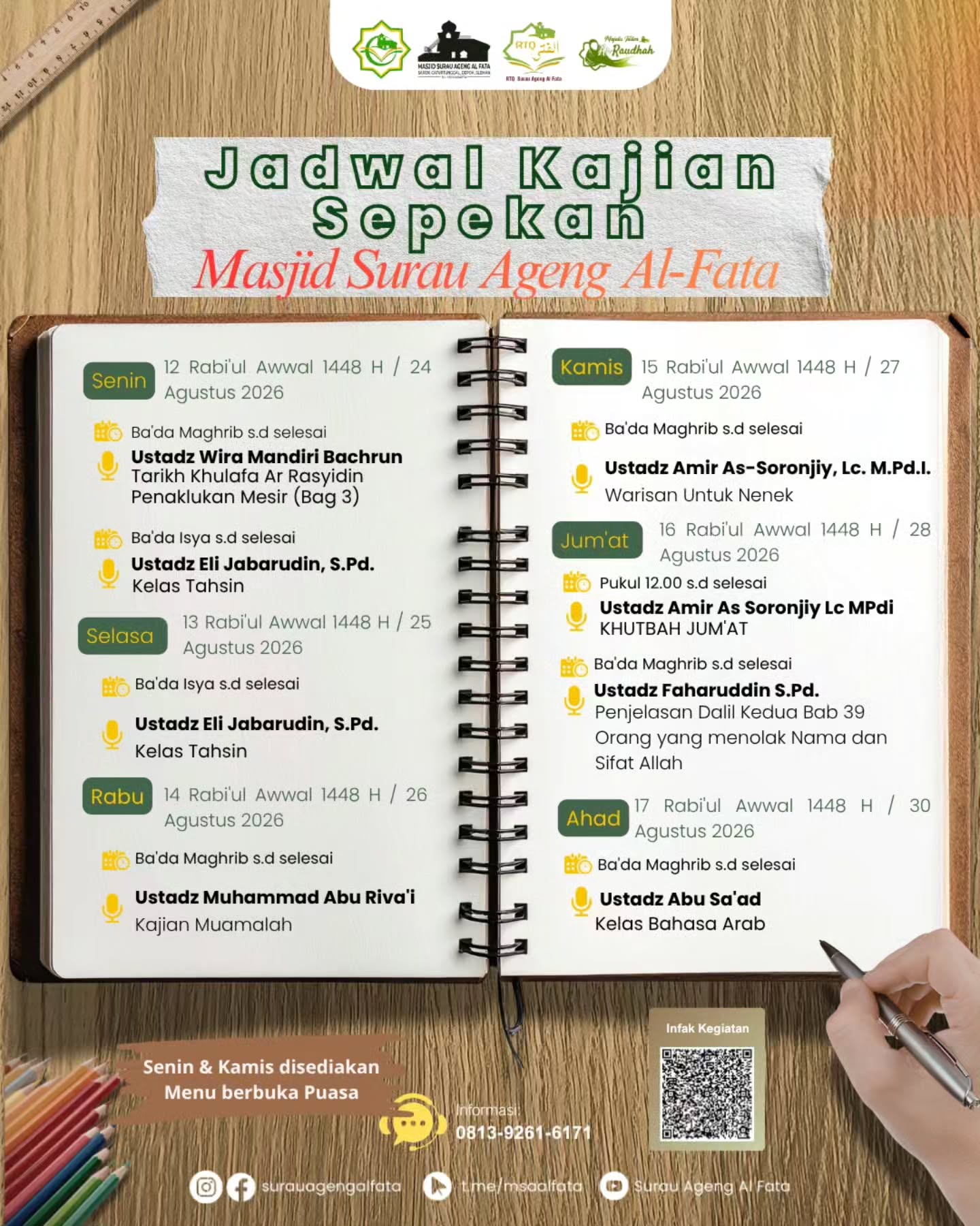 Masjid Surau Ageng Al-Fata - Kelas Bahasa Arab