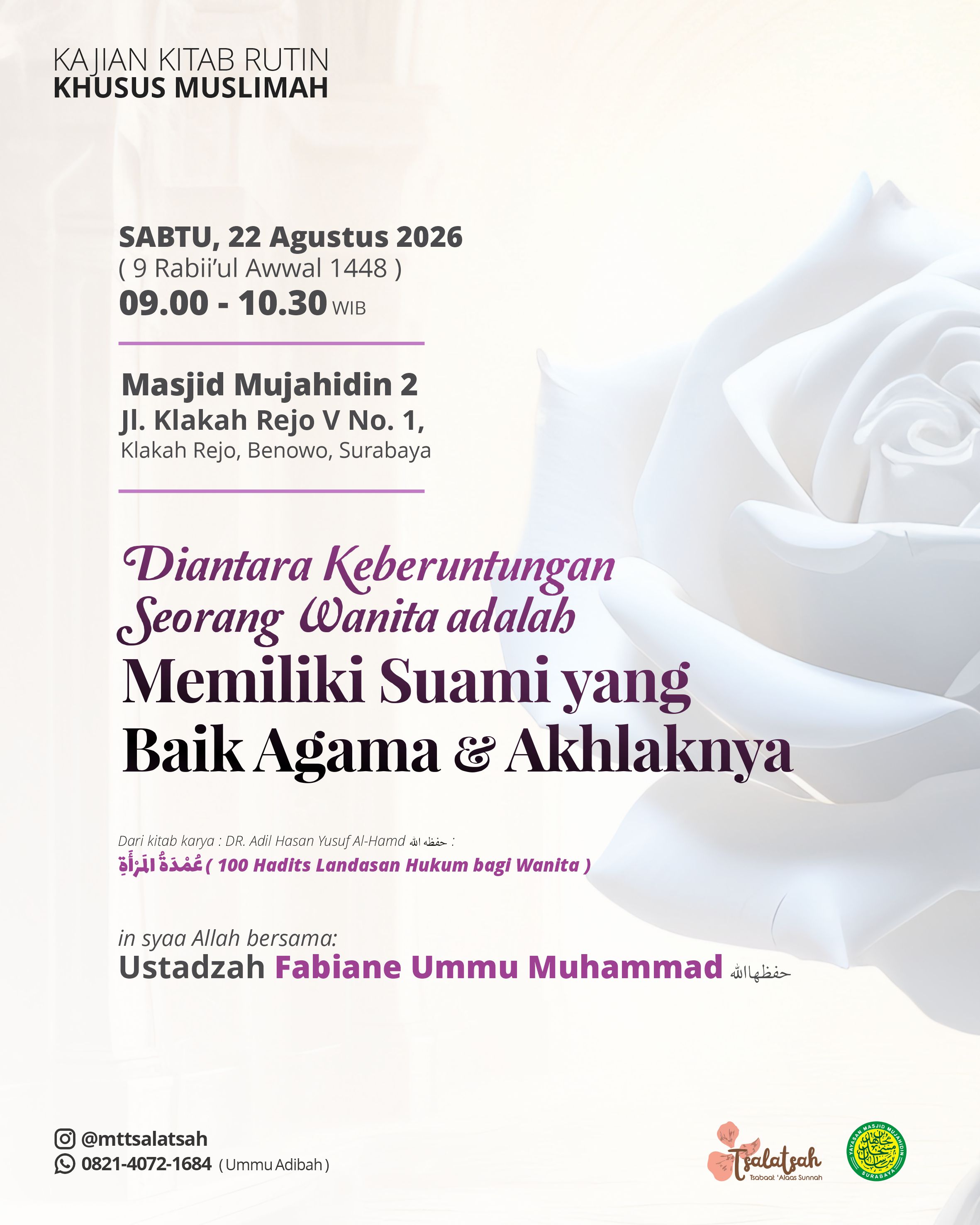 Kajian Kitab Rutin Khusus Muslimah