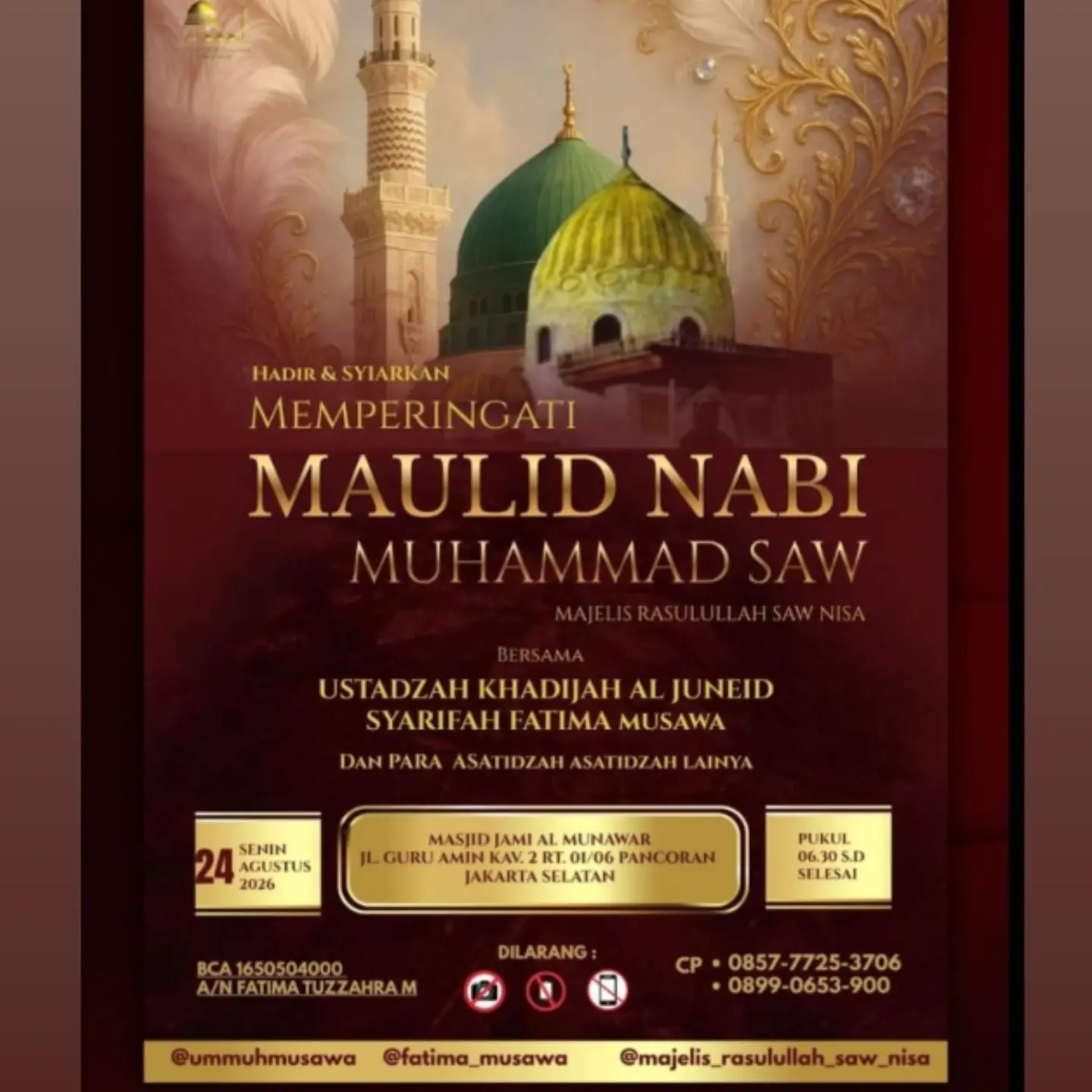 Memperingati Maulid Nabi Muhammad SAW