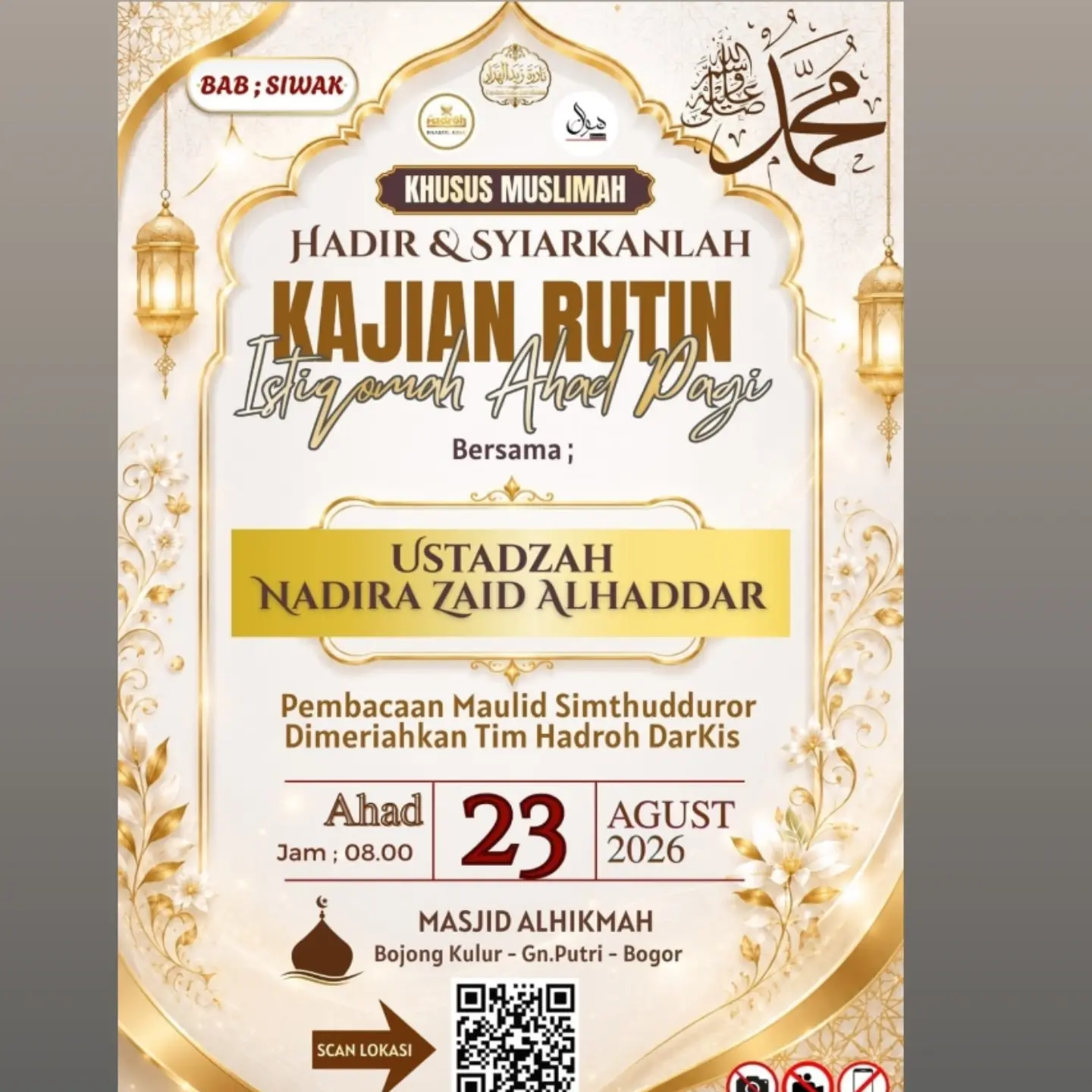 KAJIAN RUTIN Istiqomah Ahad Pagi