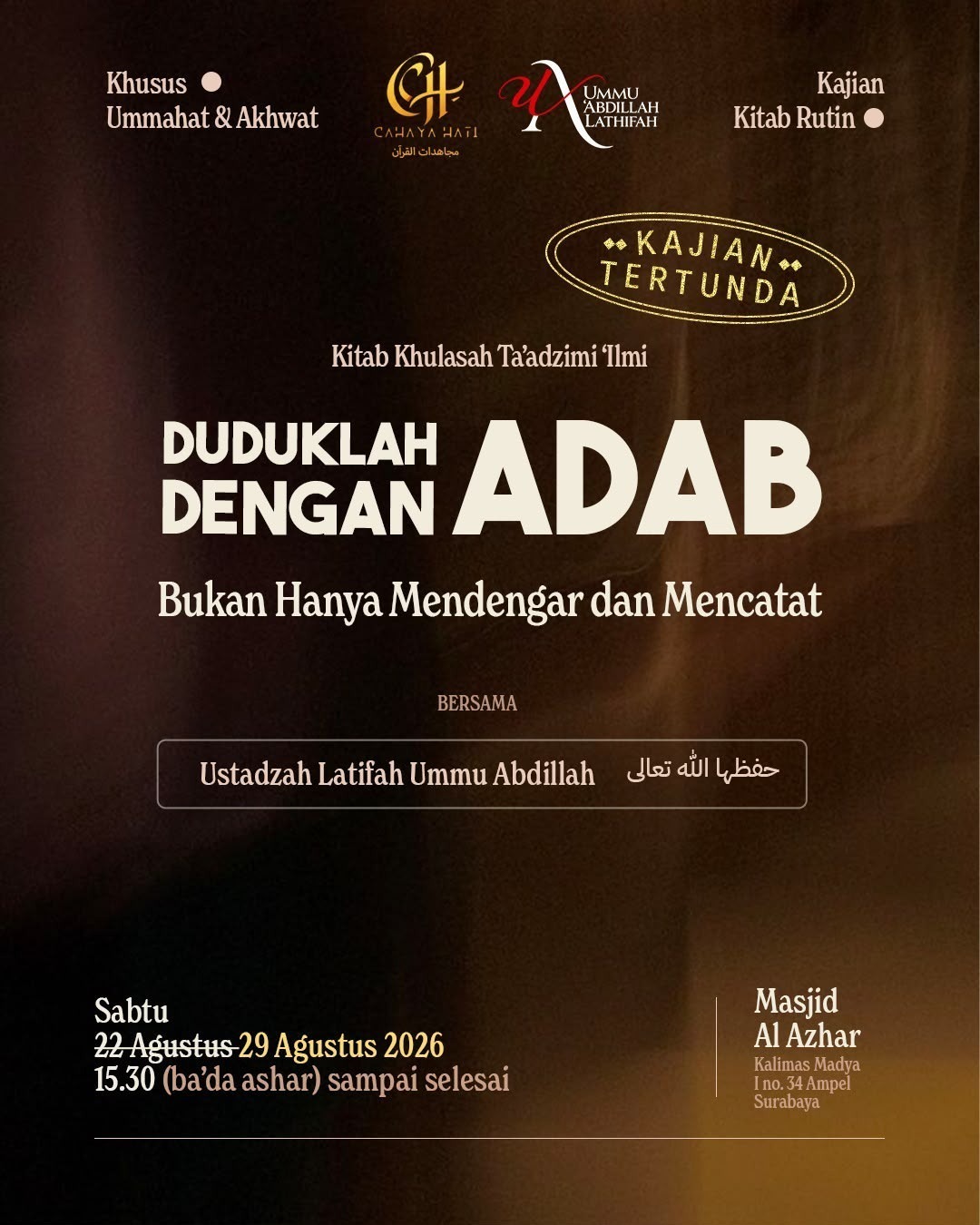 Duduklah dengan Adab