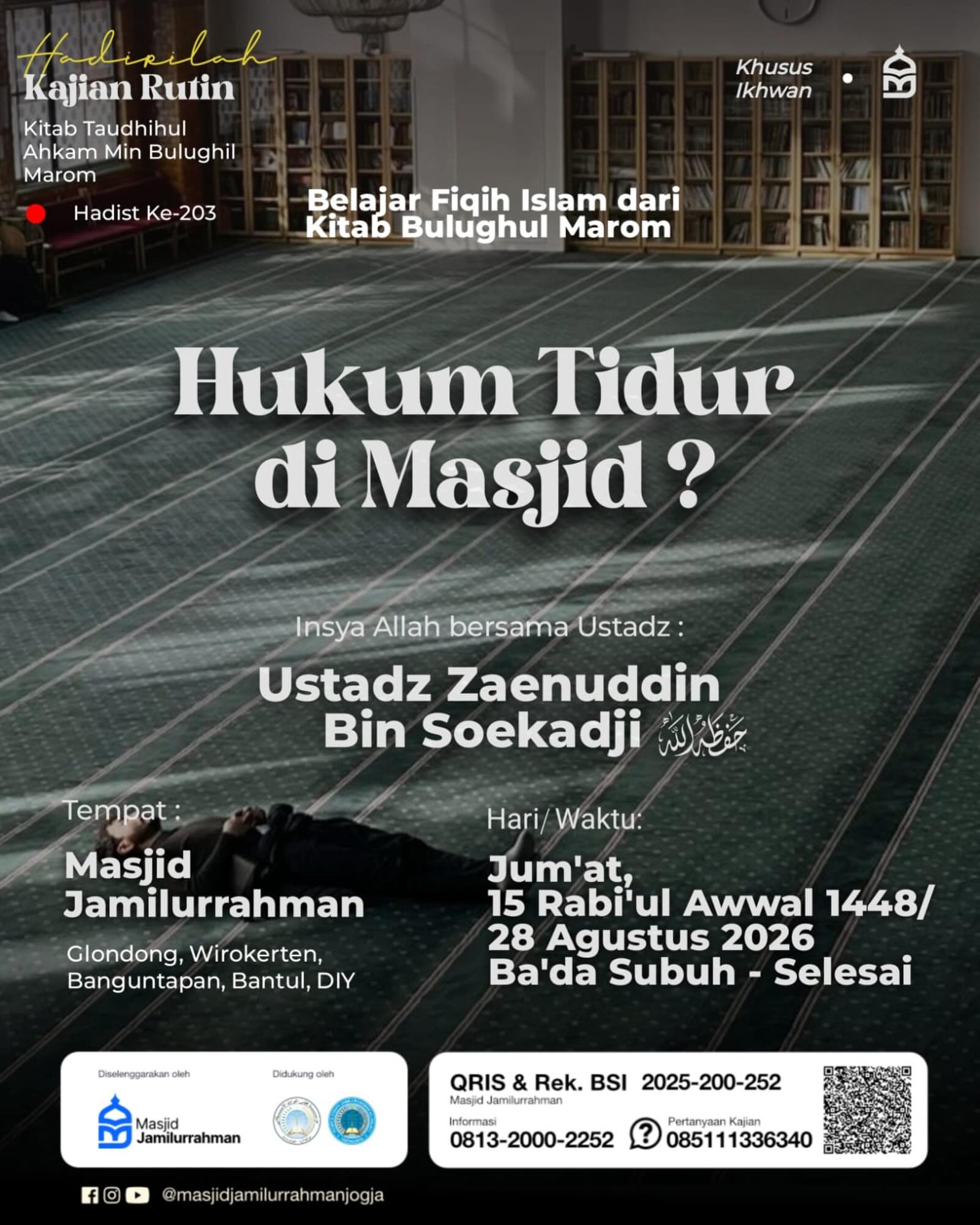 Hukum Tidur di Masjid?