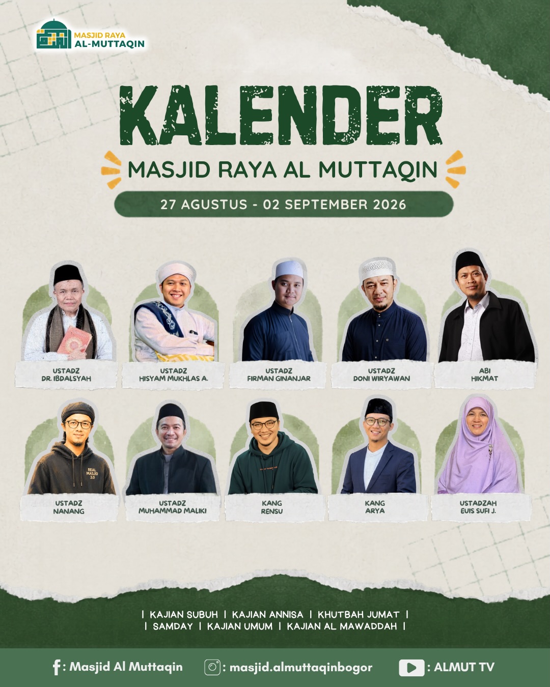 KALENDER MASJID RAYA AL MUTTAQIN