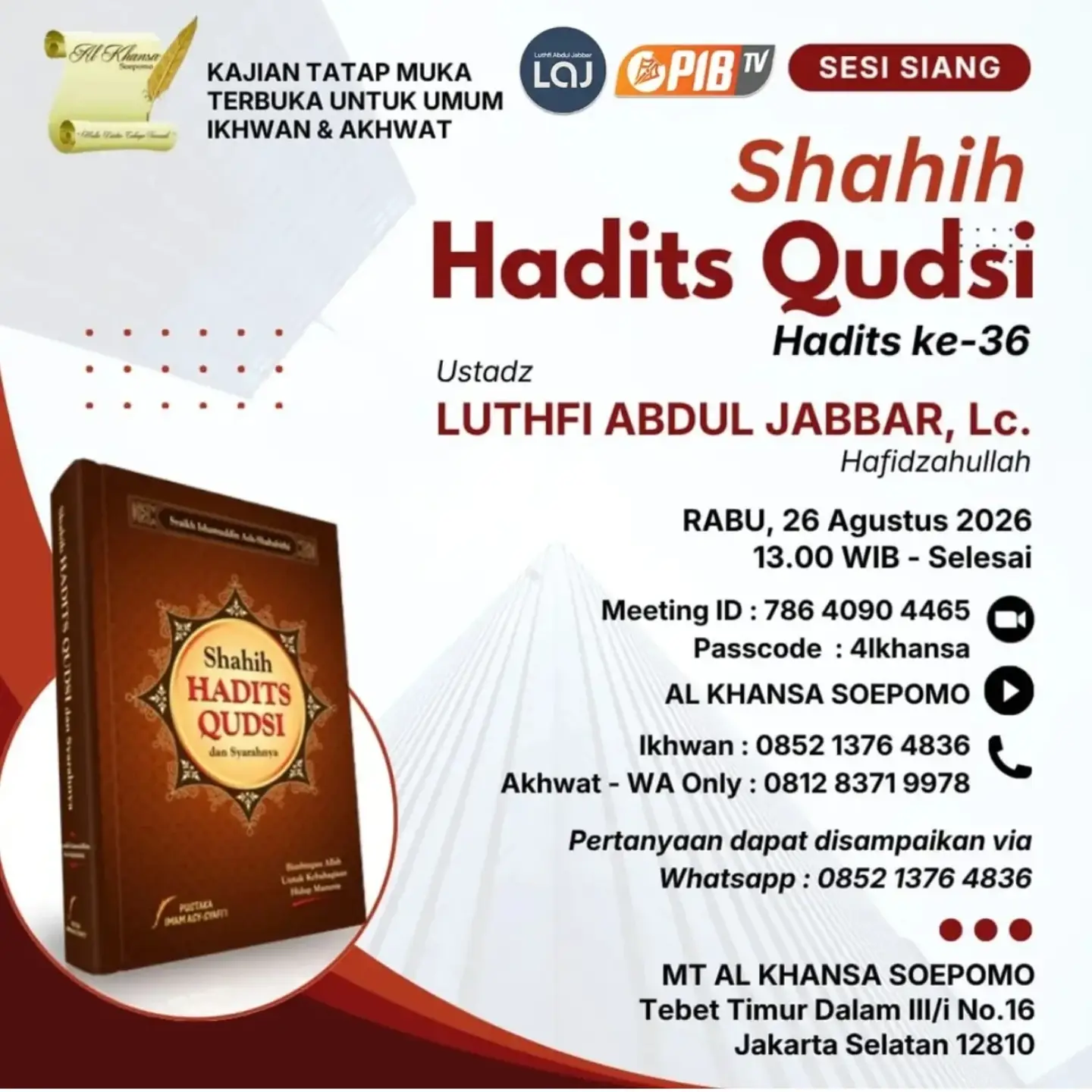 Shahih Hadits Qudsi - Hadits ke-36