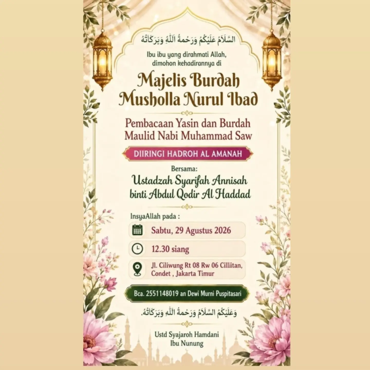 Majelis Burdah Musholla Nurul Ibad