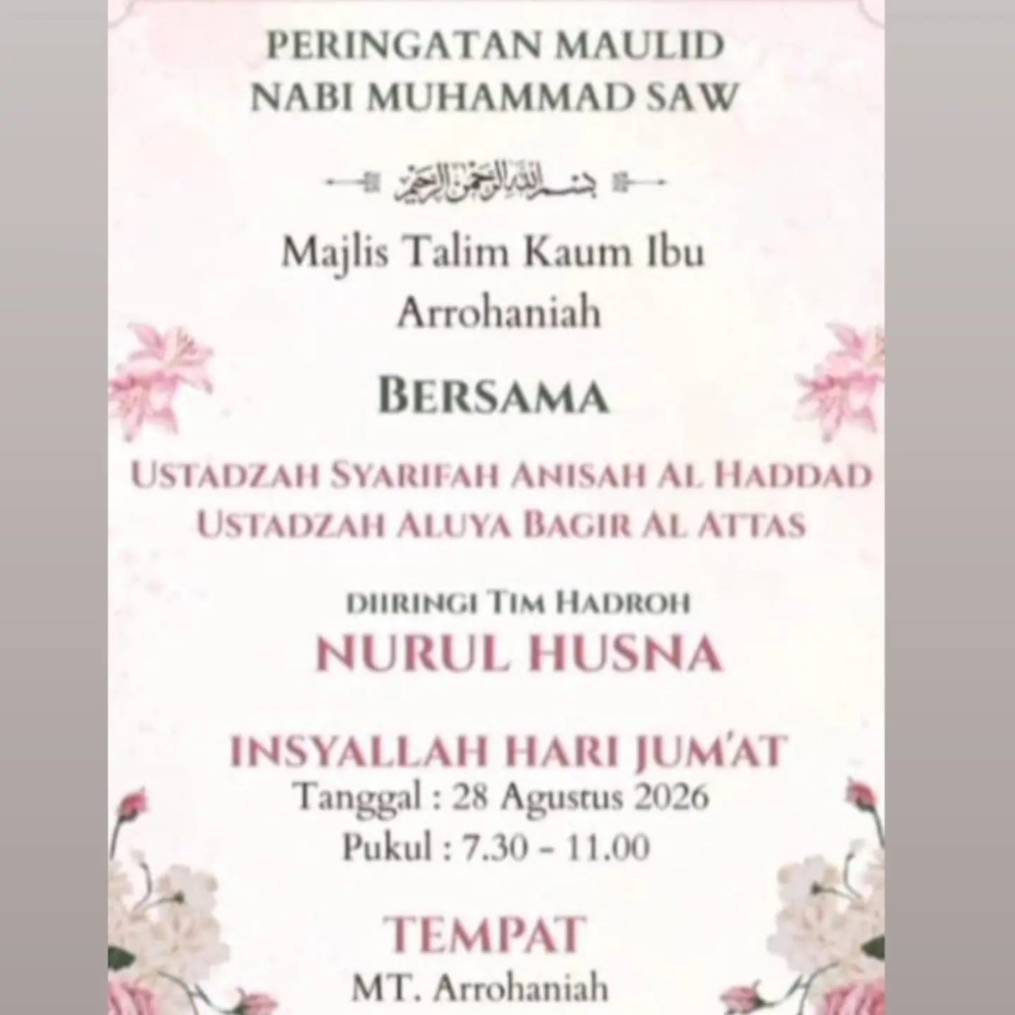 Peringatan Maulid Nabi Muhammad SAW