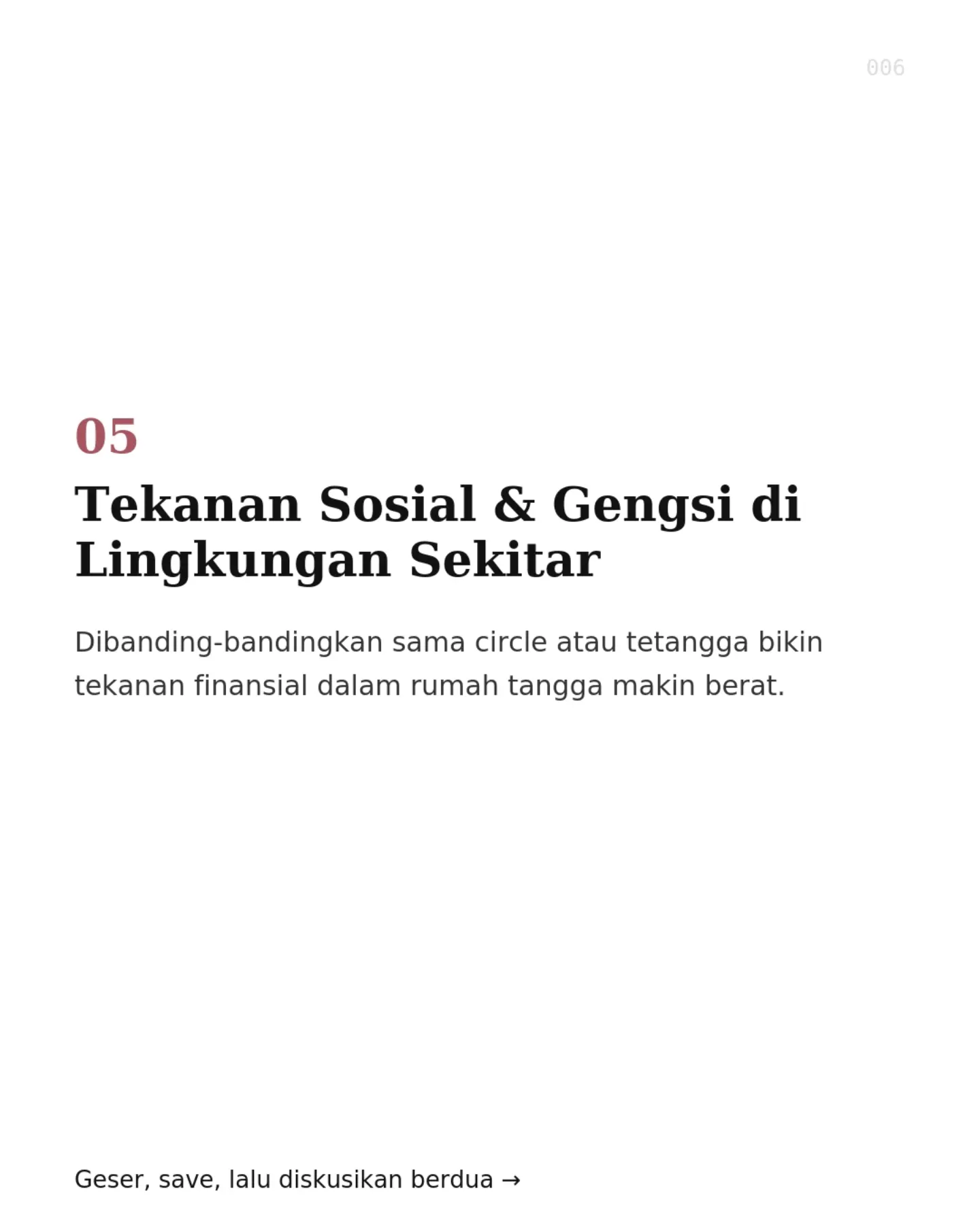 Tekanan Sosial & Gengsi di Lingkungan Sekitar