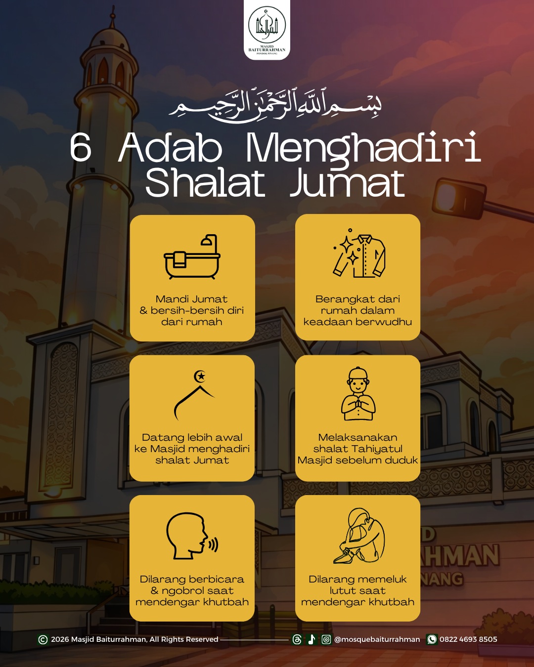 6 Adab Menghadiri Shalat Jumat