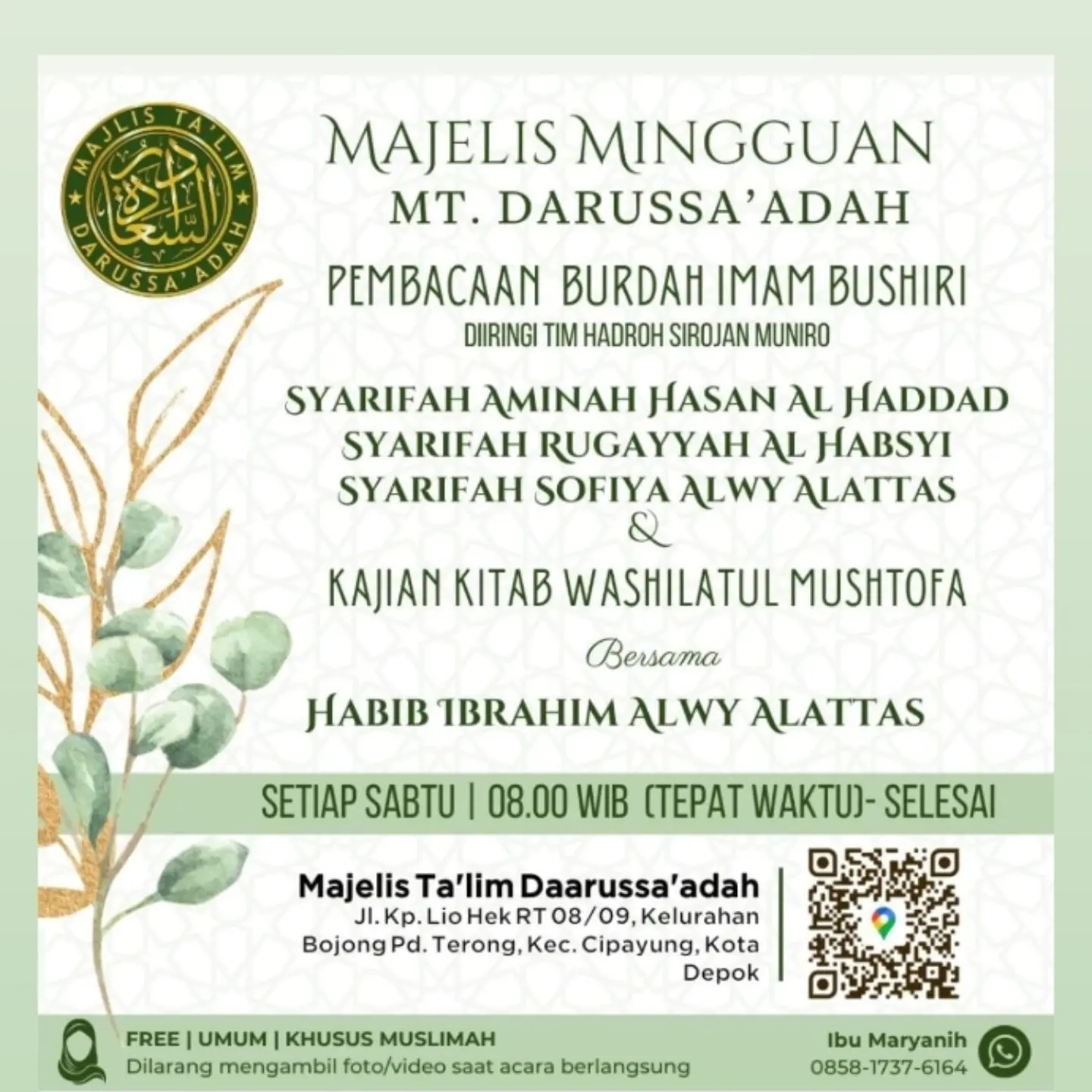 Majelis Mingguan MT. Darussa’adah