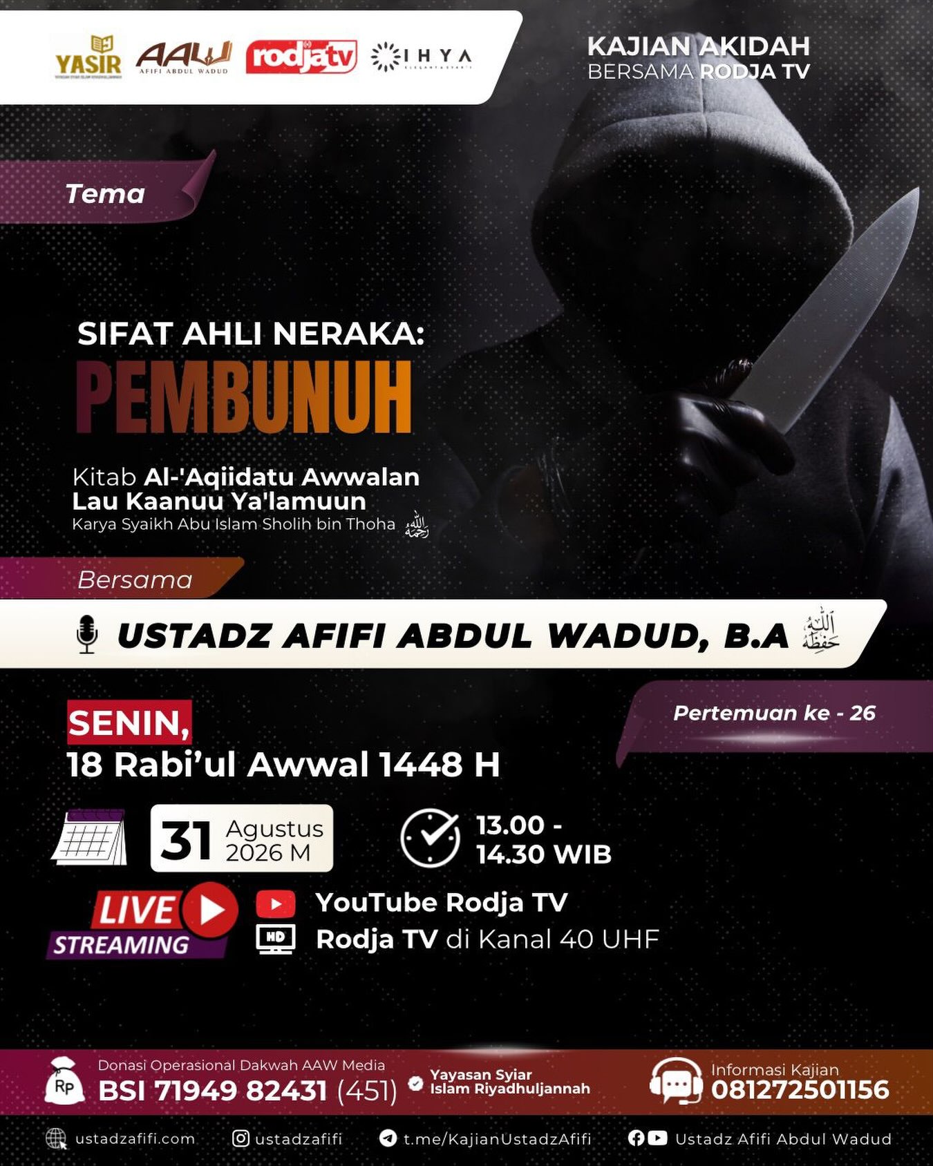 Sifat Ahli Neraka: Pembunuh