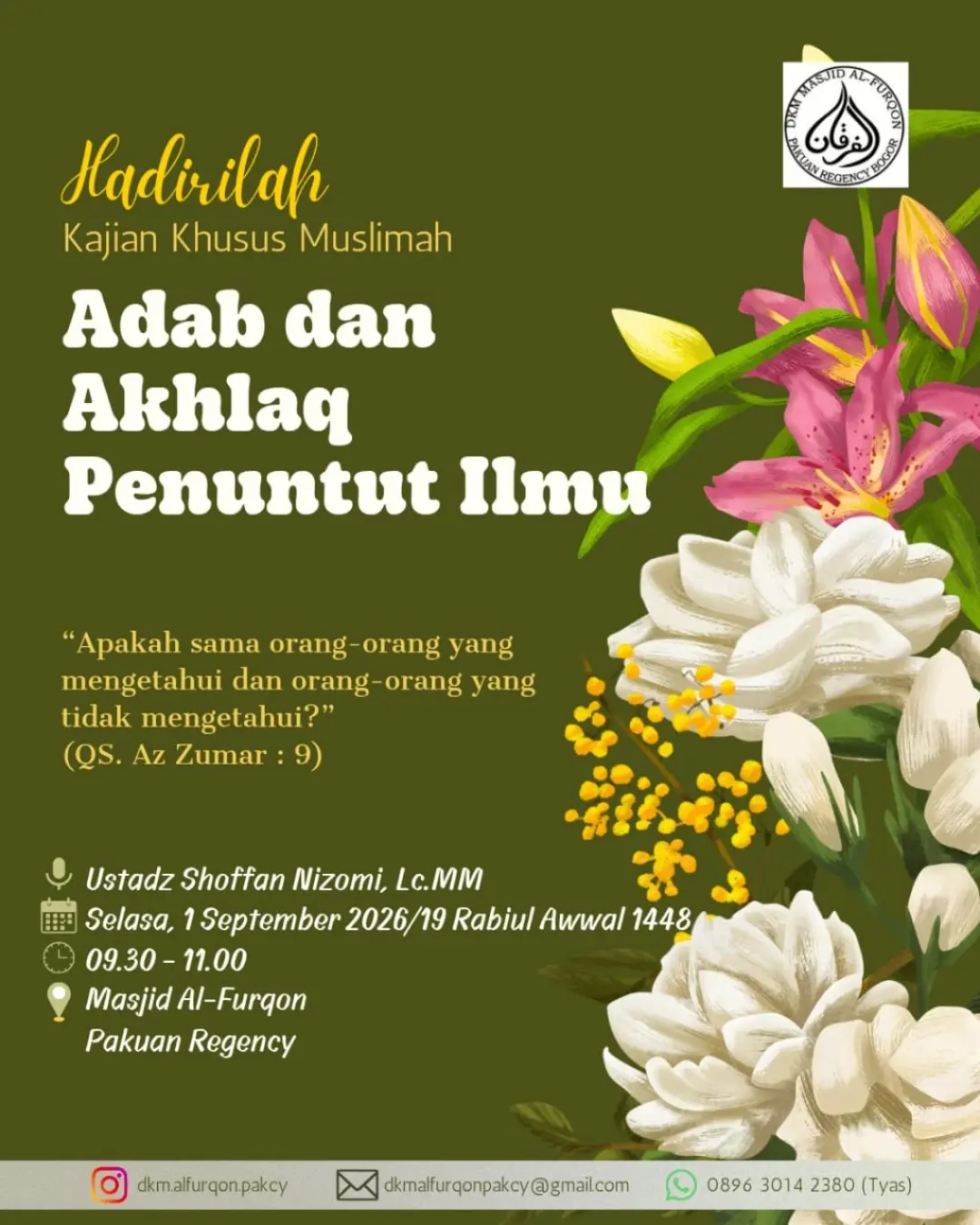 Hadirilah Kajian Khusus Muslimah