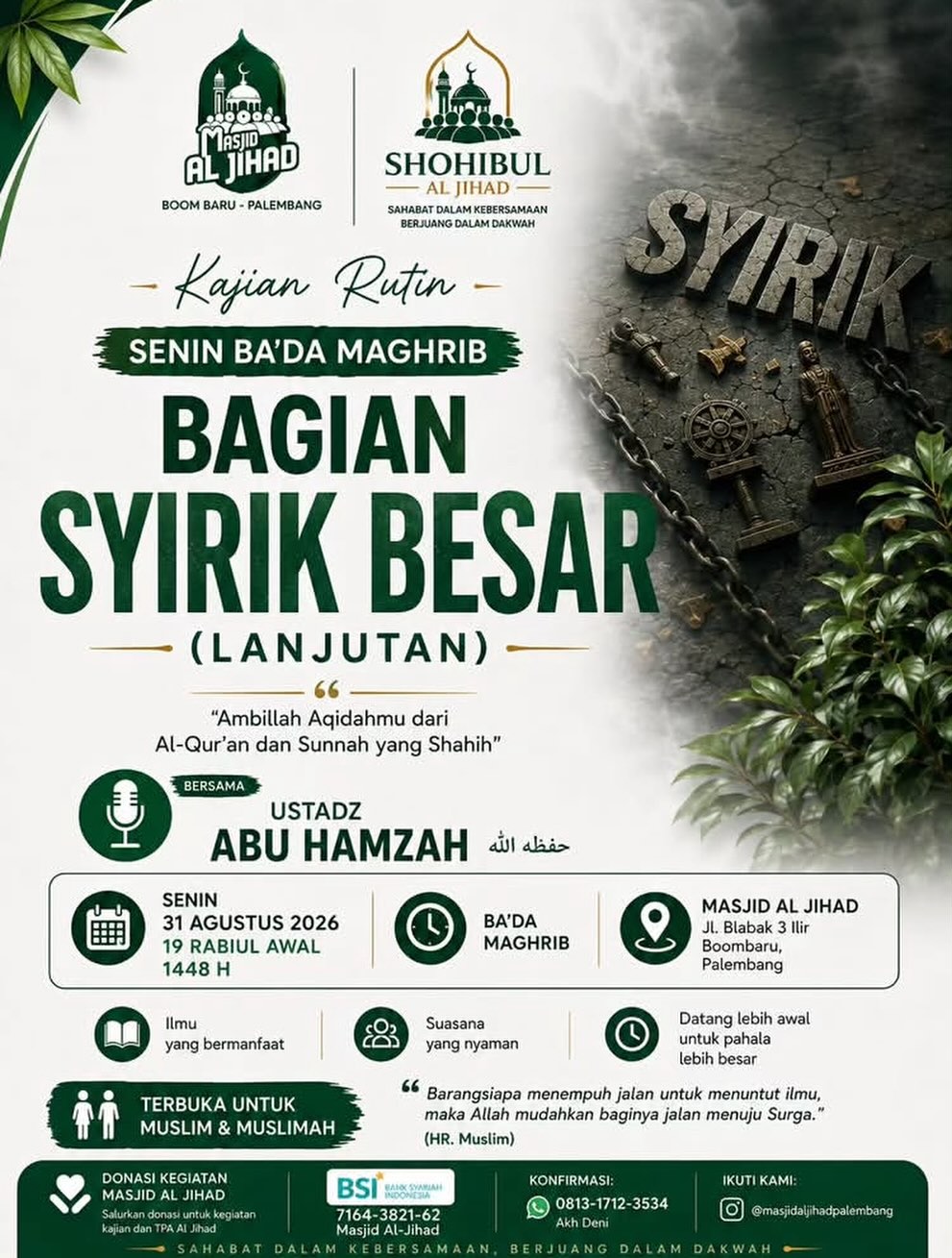 Bagian Syirik Besar (Lanjutan)