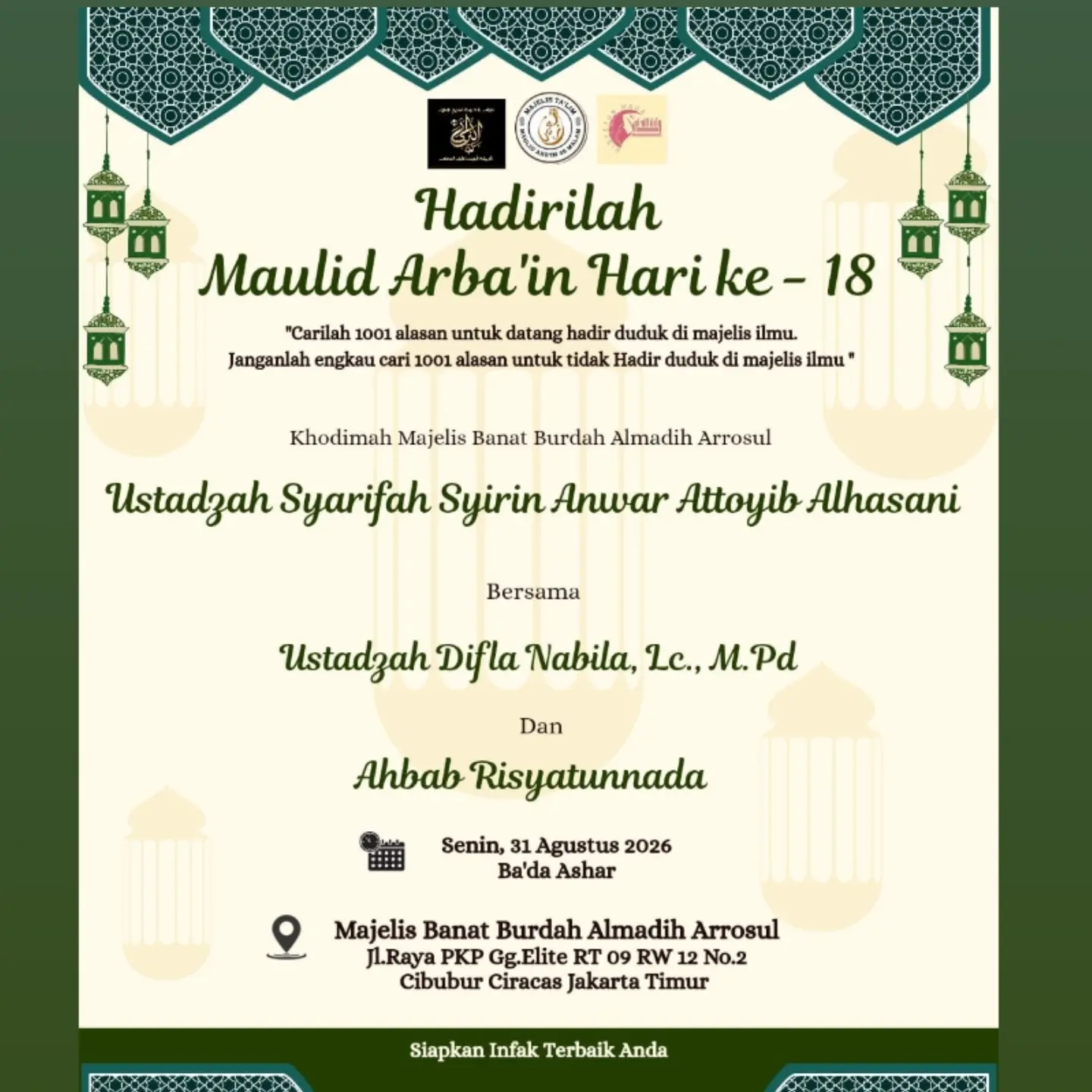 Hadirilah Maulid Arba'in Hari ke-18