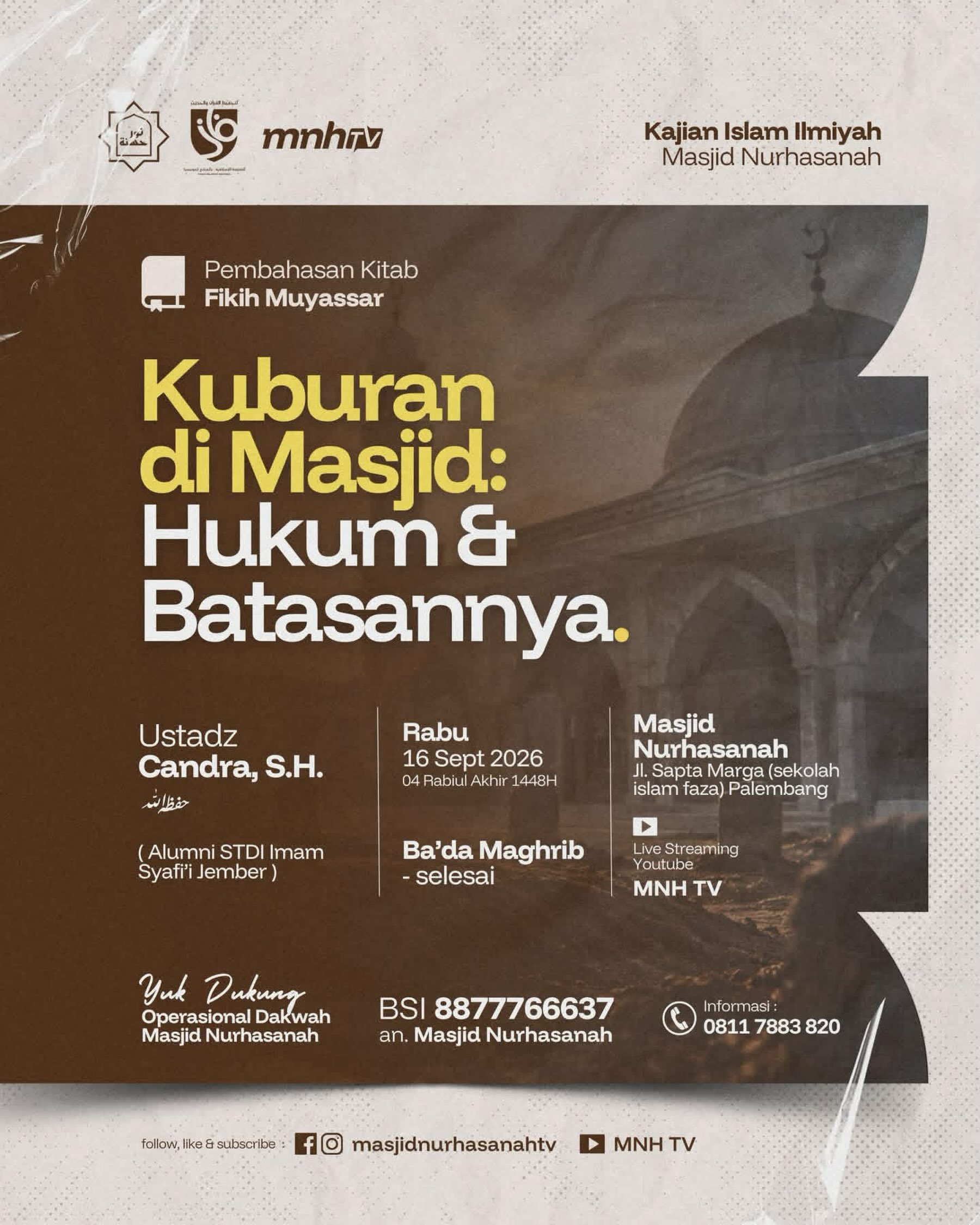 Kuburan di Masjid: Hukum & Batasannya.