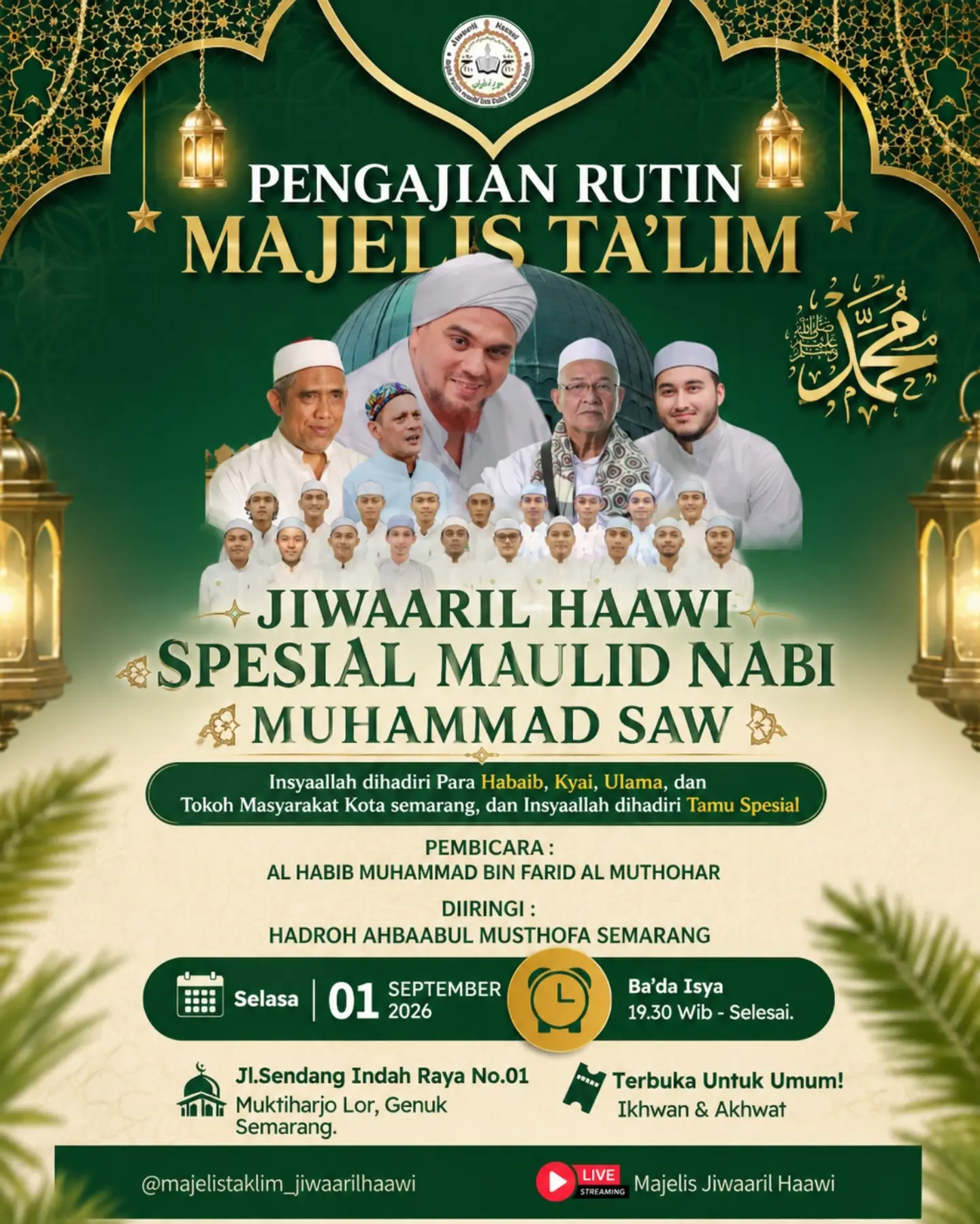 Pengajian Rutin Majelis Taklim Jiwaaril Haawi Spesial Maulid Nabi Muhammad SAW