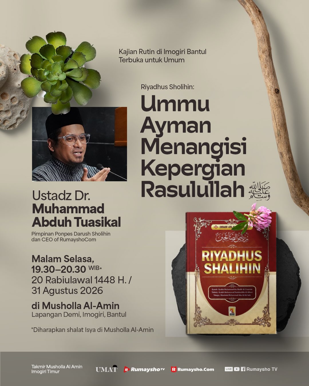 Ummu Ayman Menangisi Kepergian Rasulullah